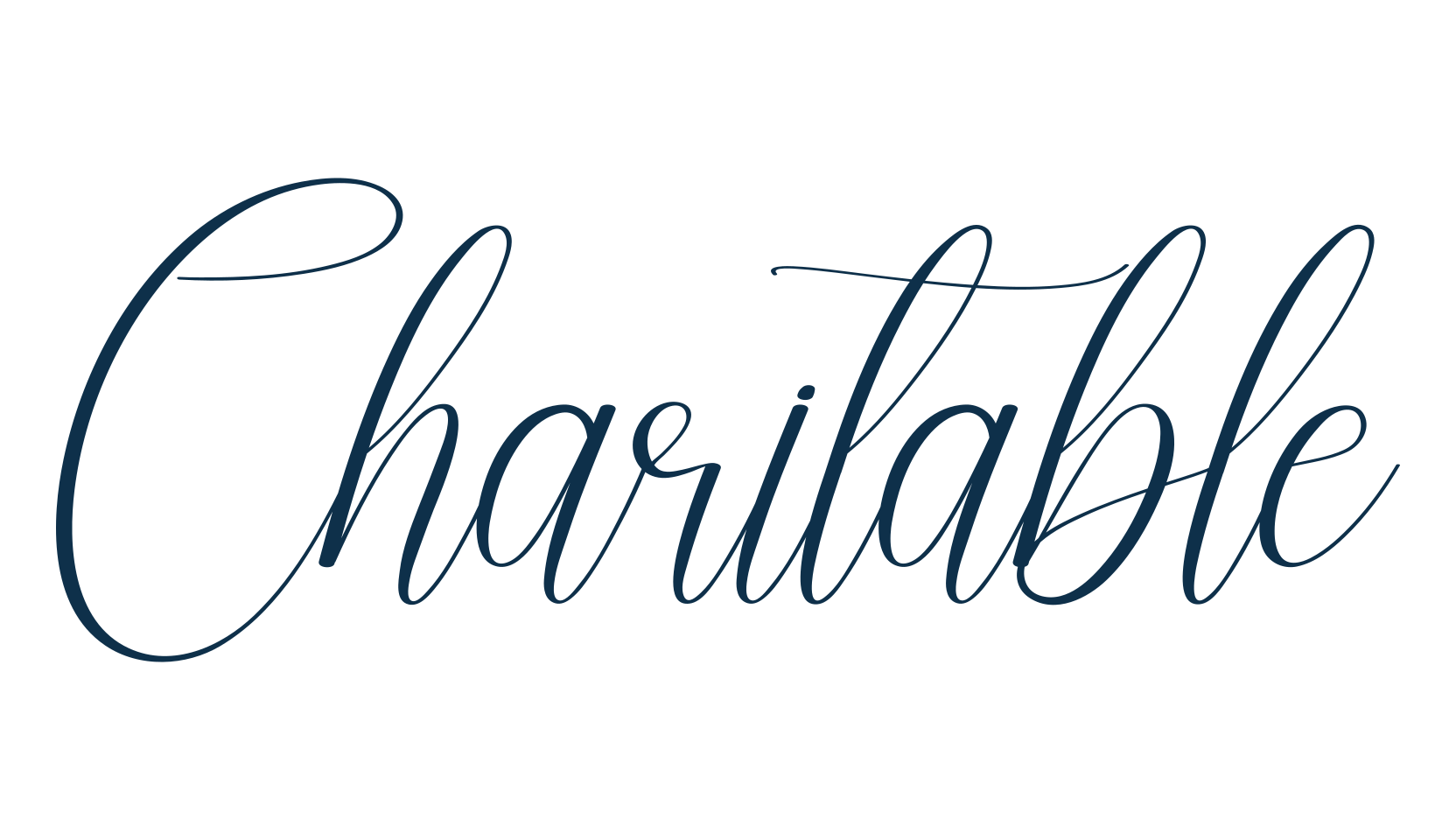 Charitable, script calligraphy fancy decorative font preview