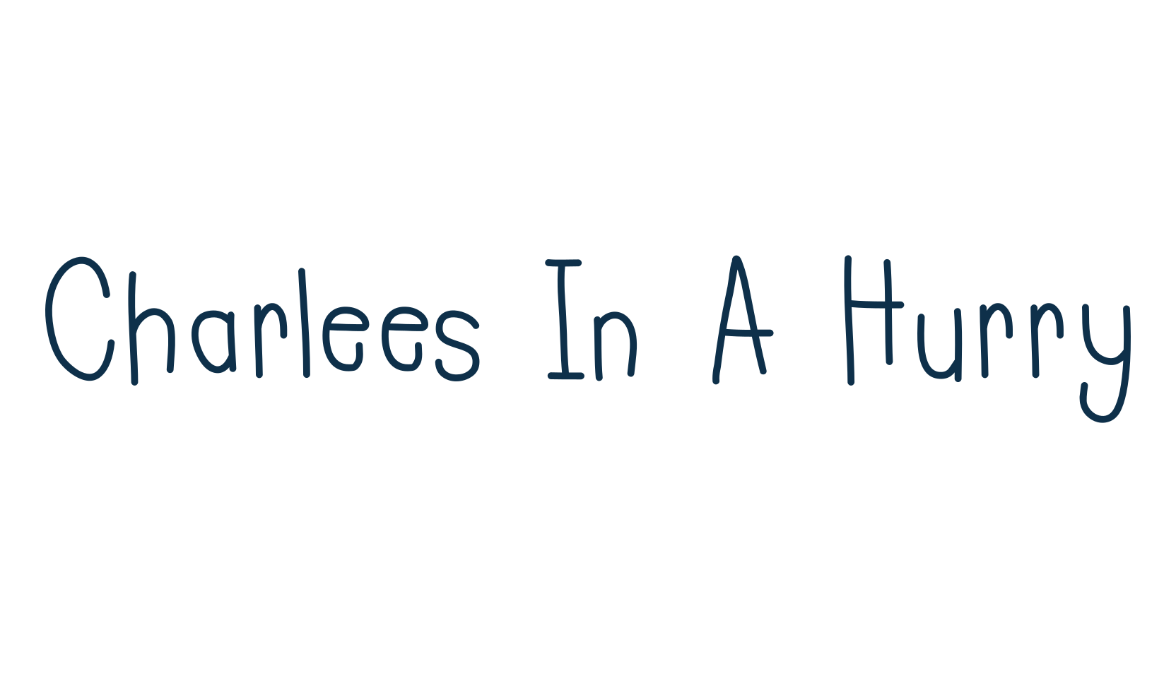 Charlees In A Hurry, script handwritten fancy decorative calligraphy font preview