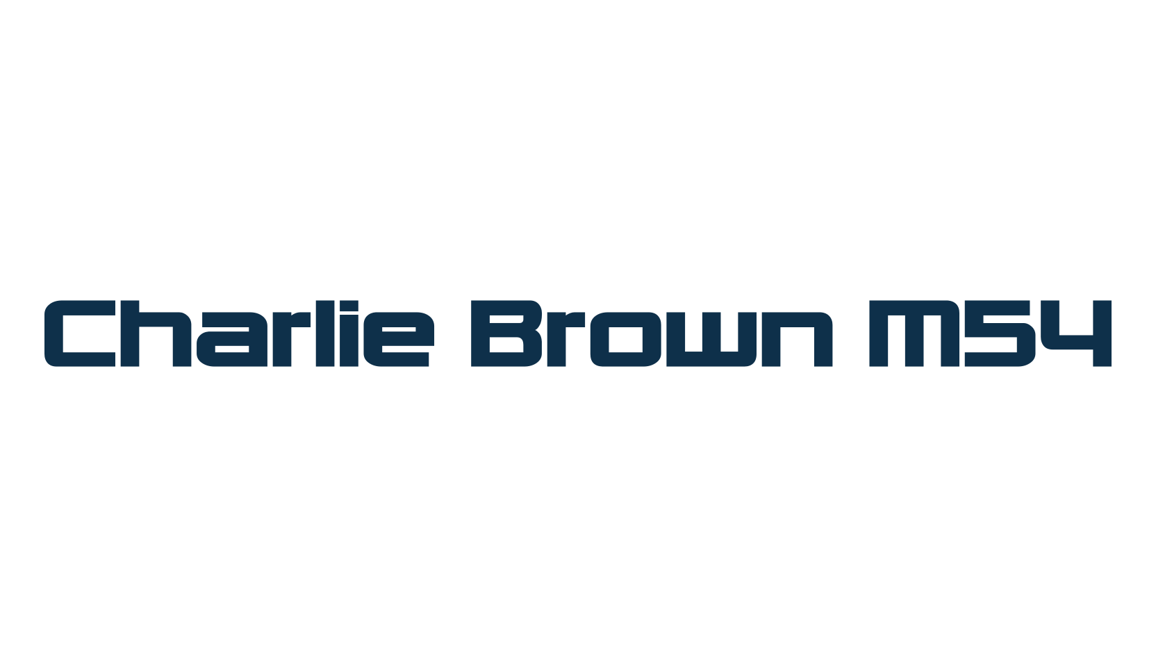 Charlie Brown M54, fancy various techno sci-fi font preview