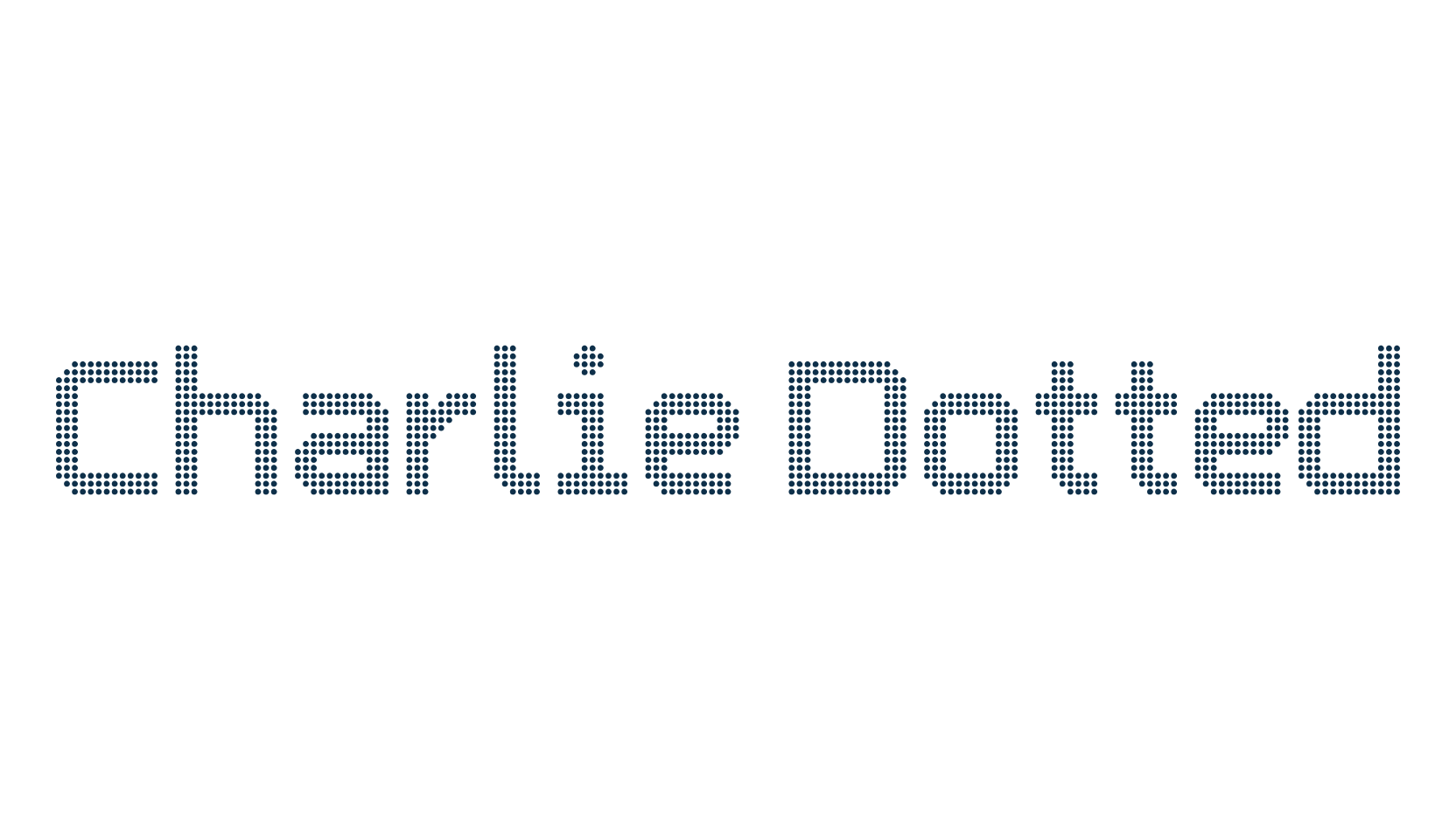 Charlie Dotted, lcd font preview