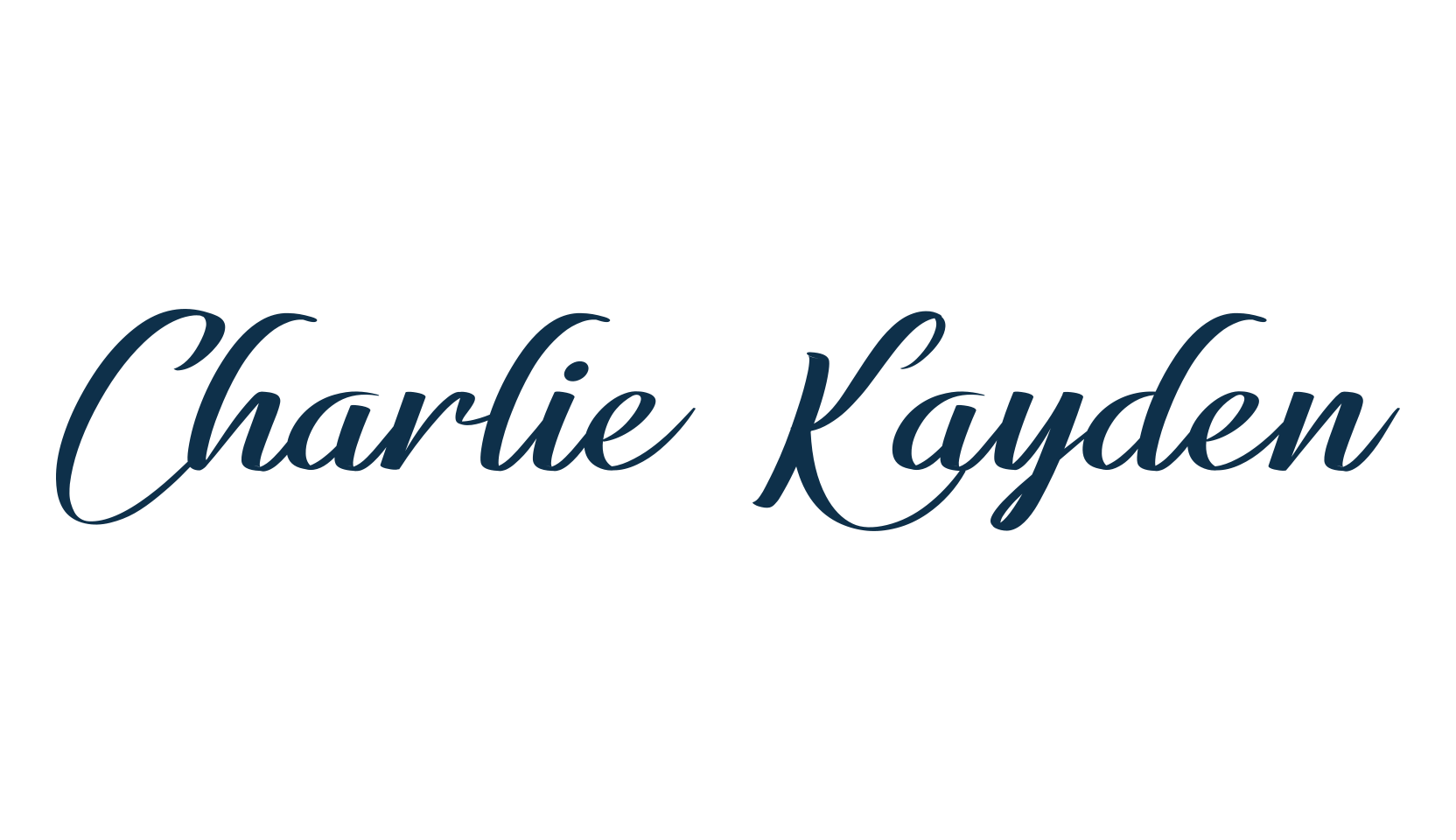 Charlie Kayden, calligraphy font preview