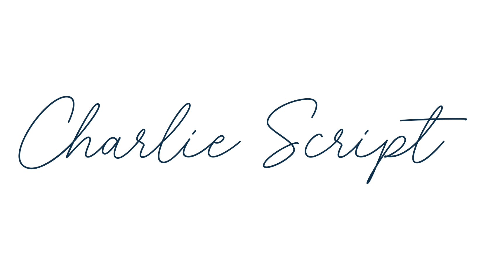 Charlie Script, handwriting font preview