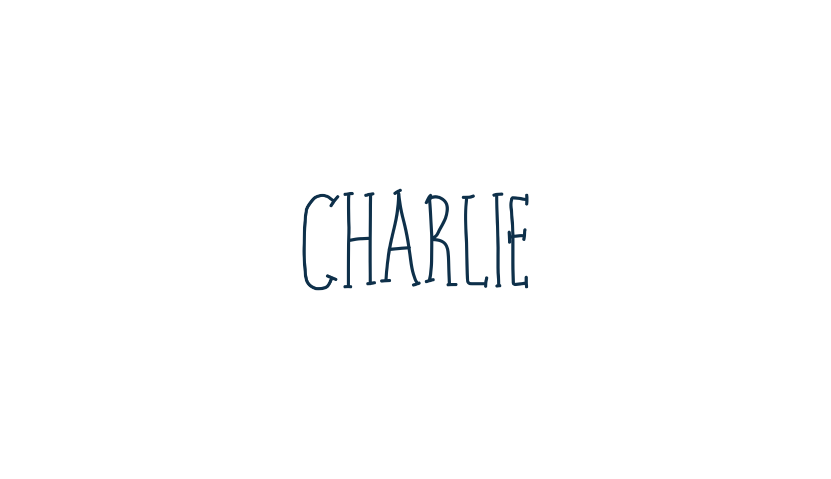 Charlie, handwriting font preview