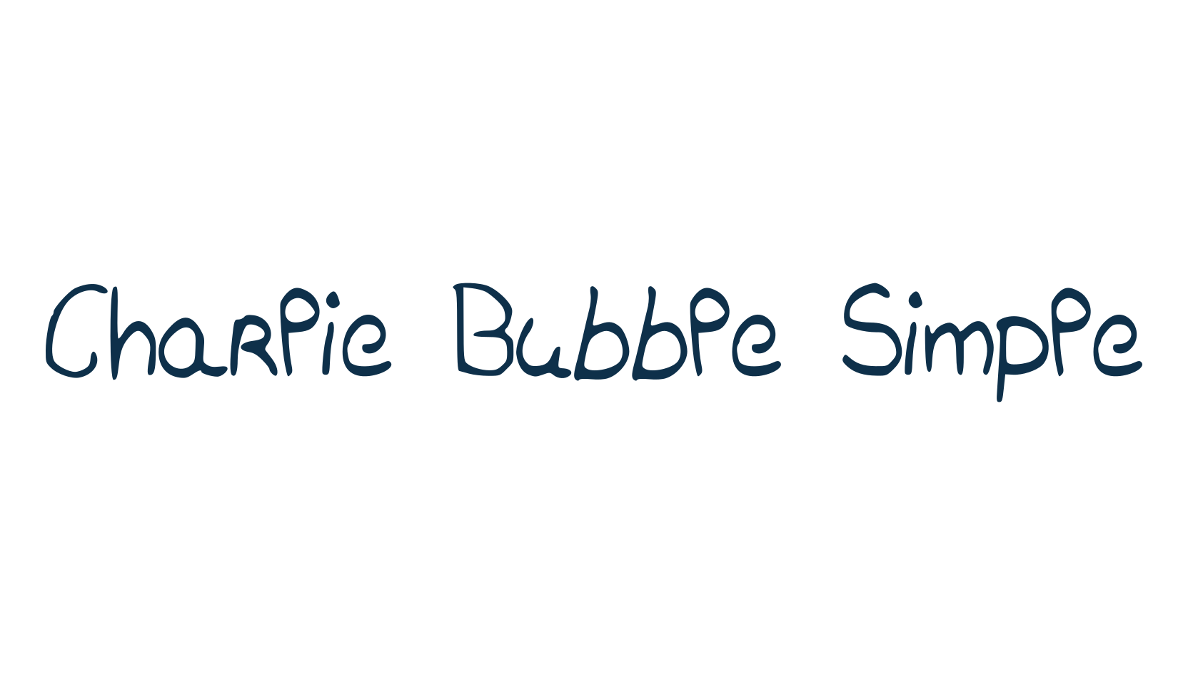 Charlie Bubble Simple, script handwritten fancy decorative calligraphy font preview