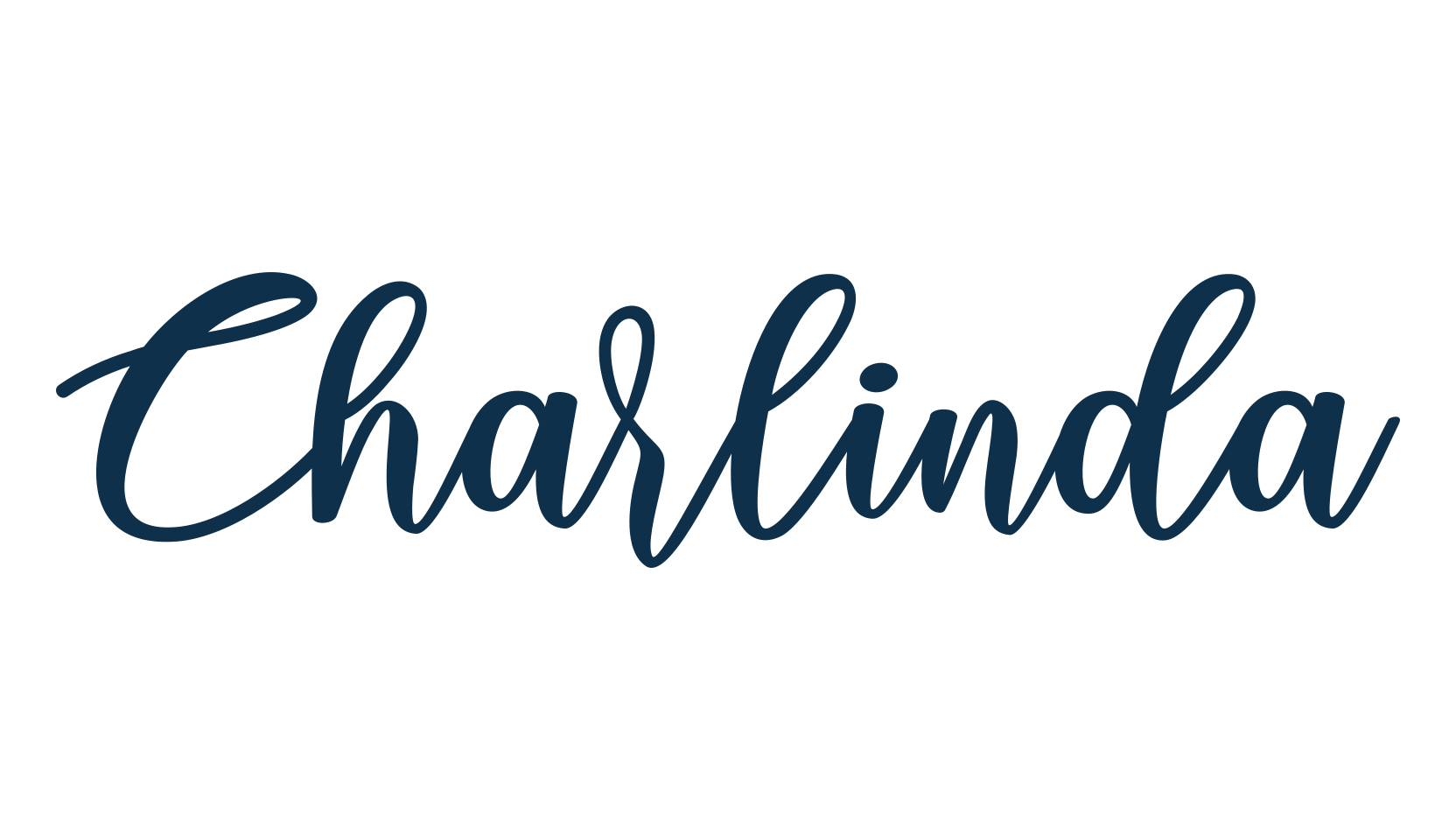 Charlinda, script calligraphy fancy decorative font preview