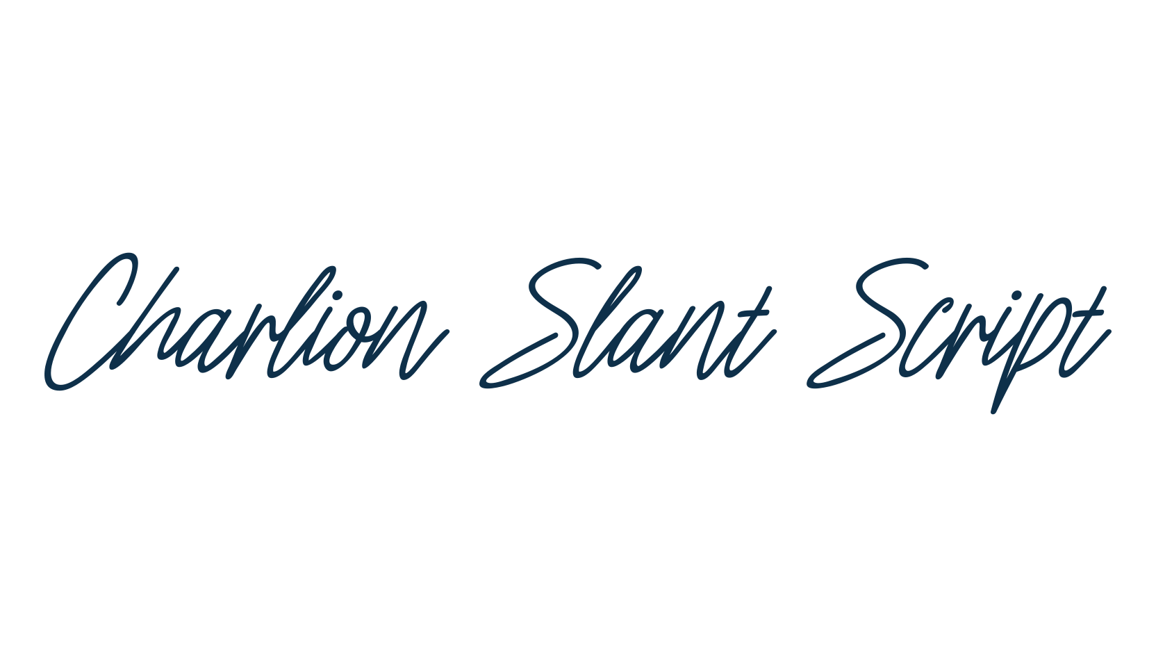 Charlion Slant Script, handwriting font preview