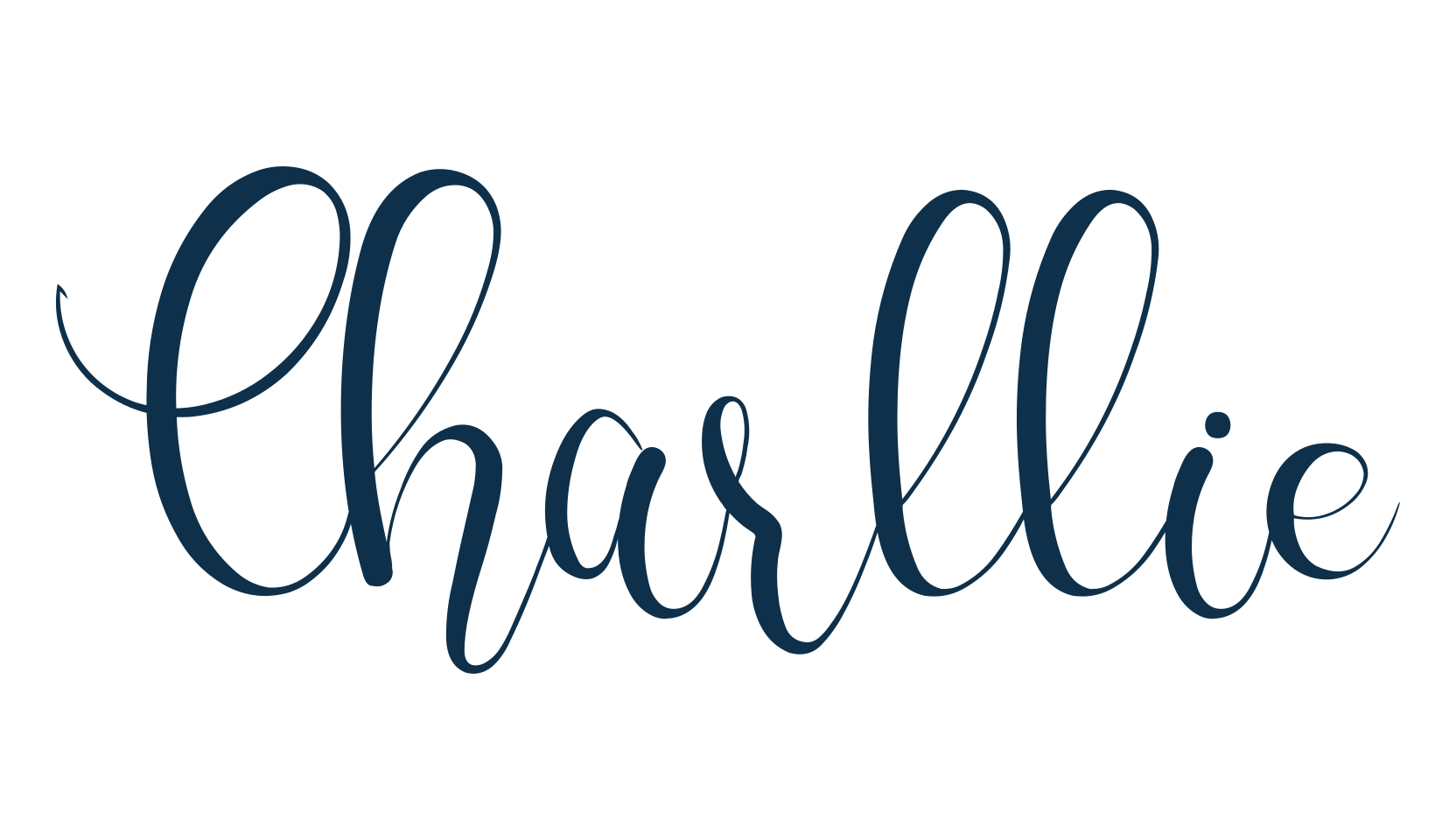 Charllie, calligraphy font preview