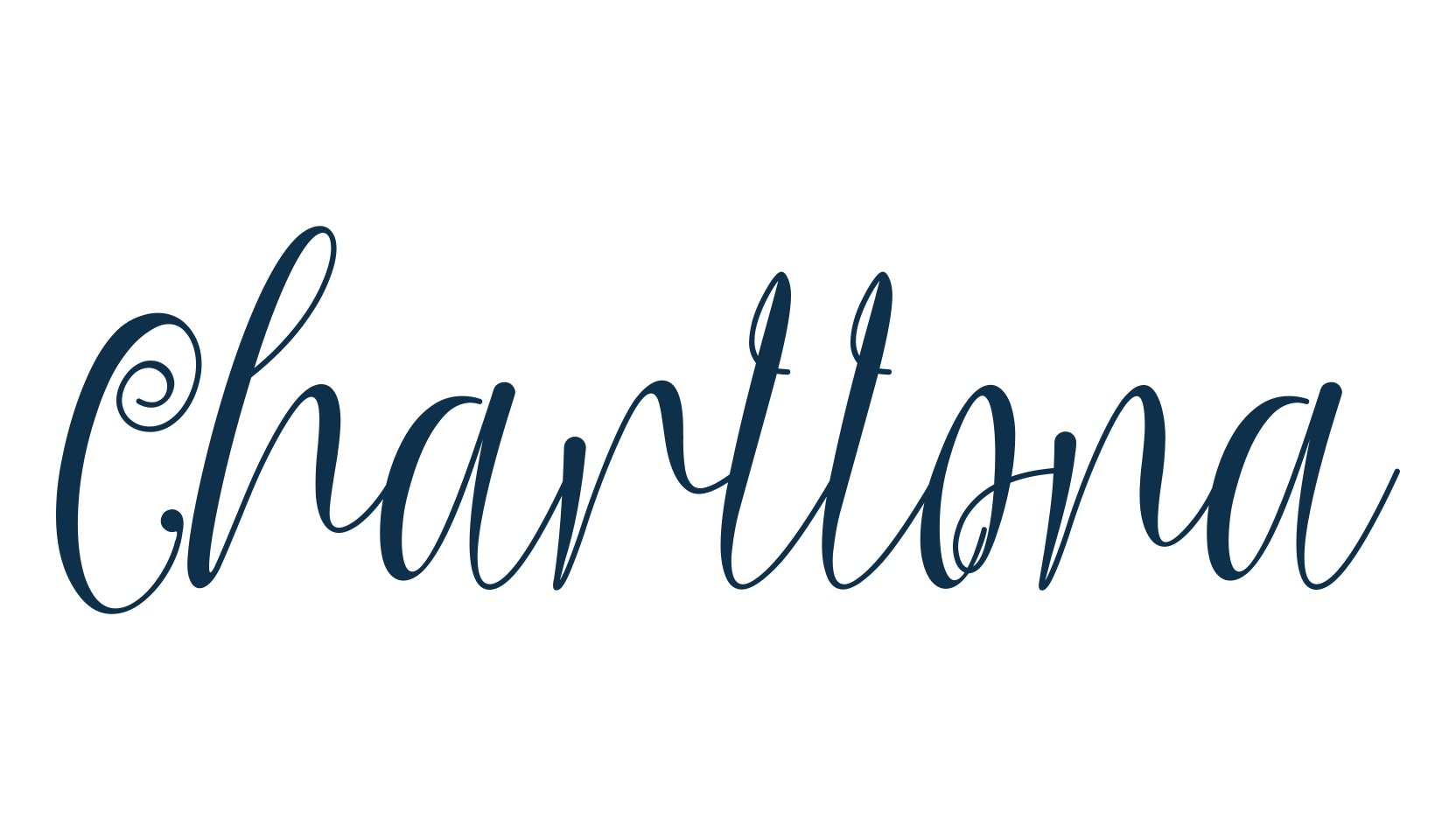Charllona, curly font preview