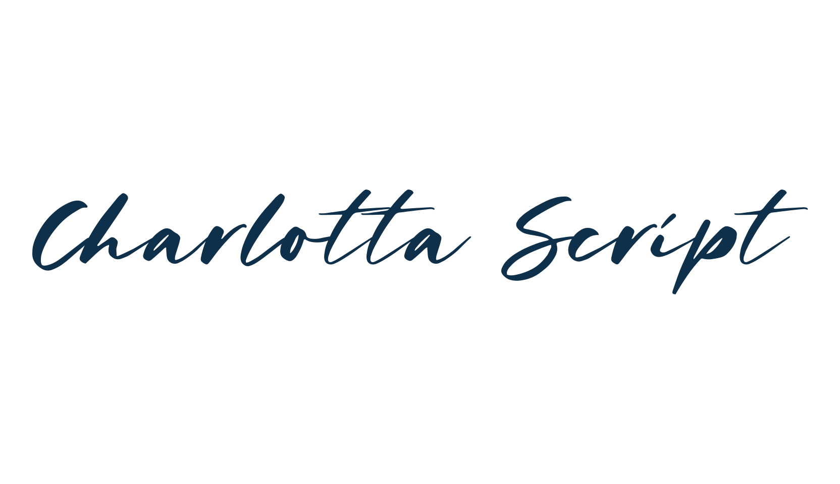 Charlotta Script, calligraphy font preview