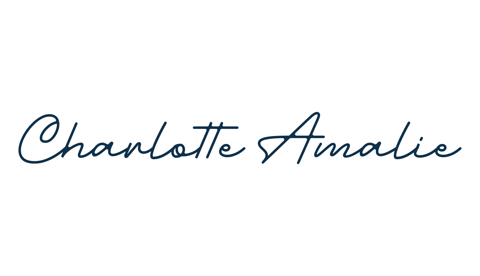 Charlotte Amalie, script handwritten fancy decorative calligraphy font preview