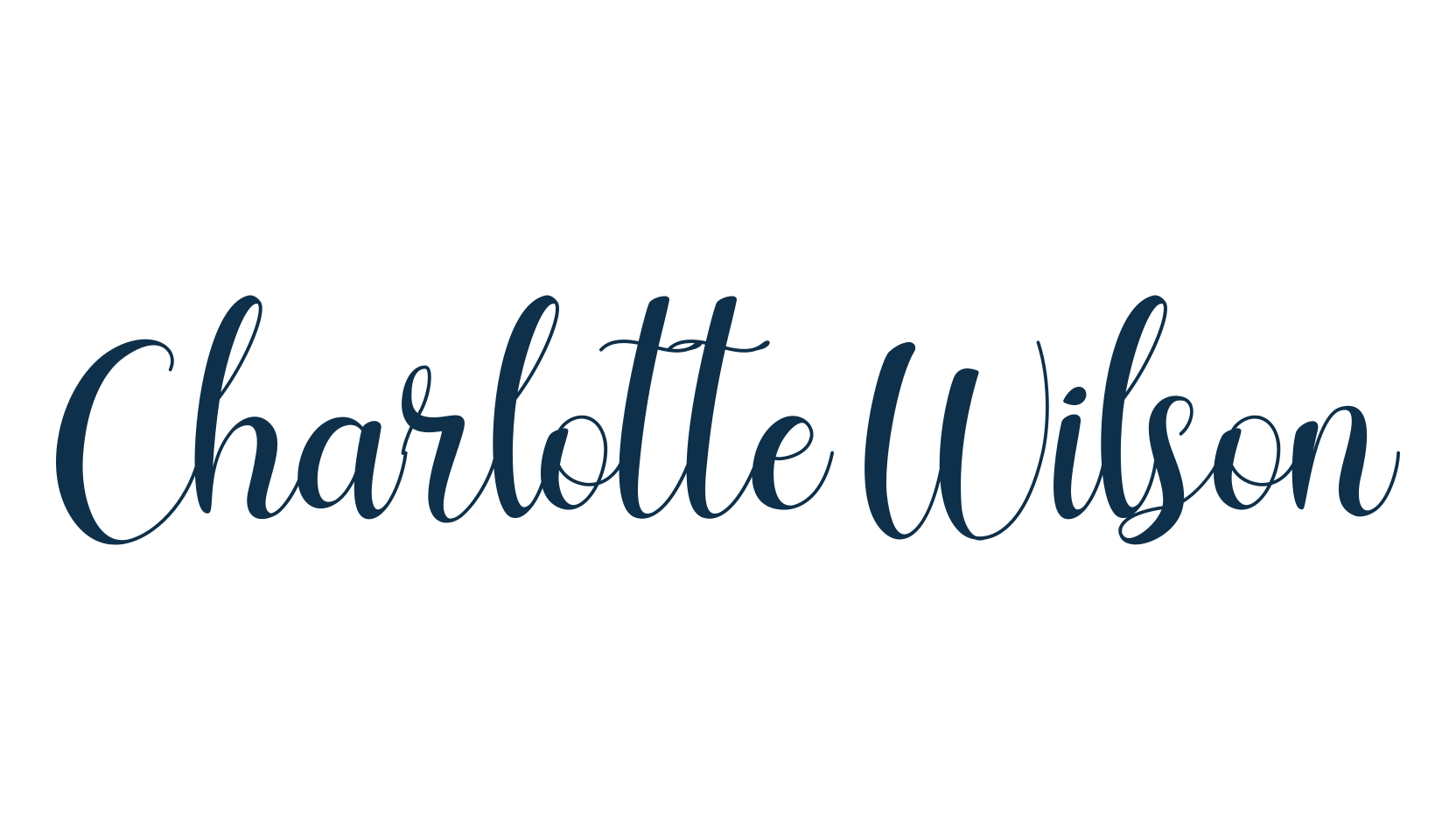 Charlotte Wilson, script calligraphy fancy decorative font preview