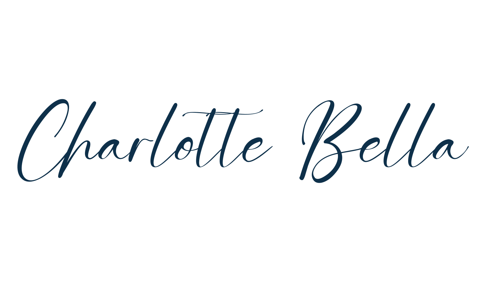 Charlotte Bella, script handwritten fancy decorative calligraphy font preview
