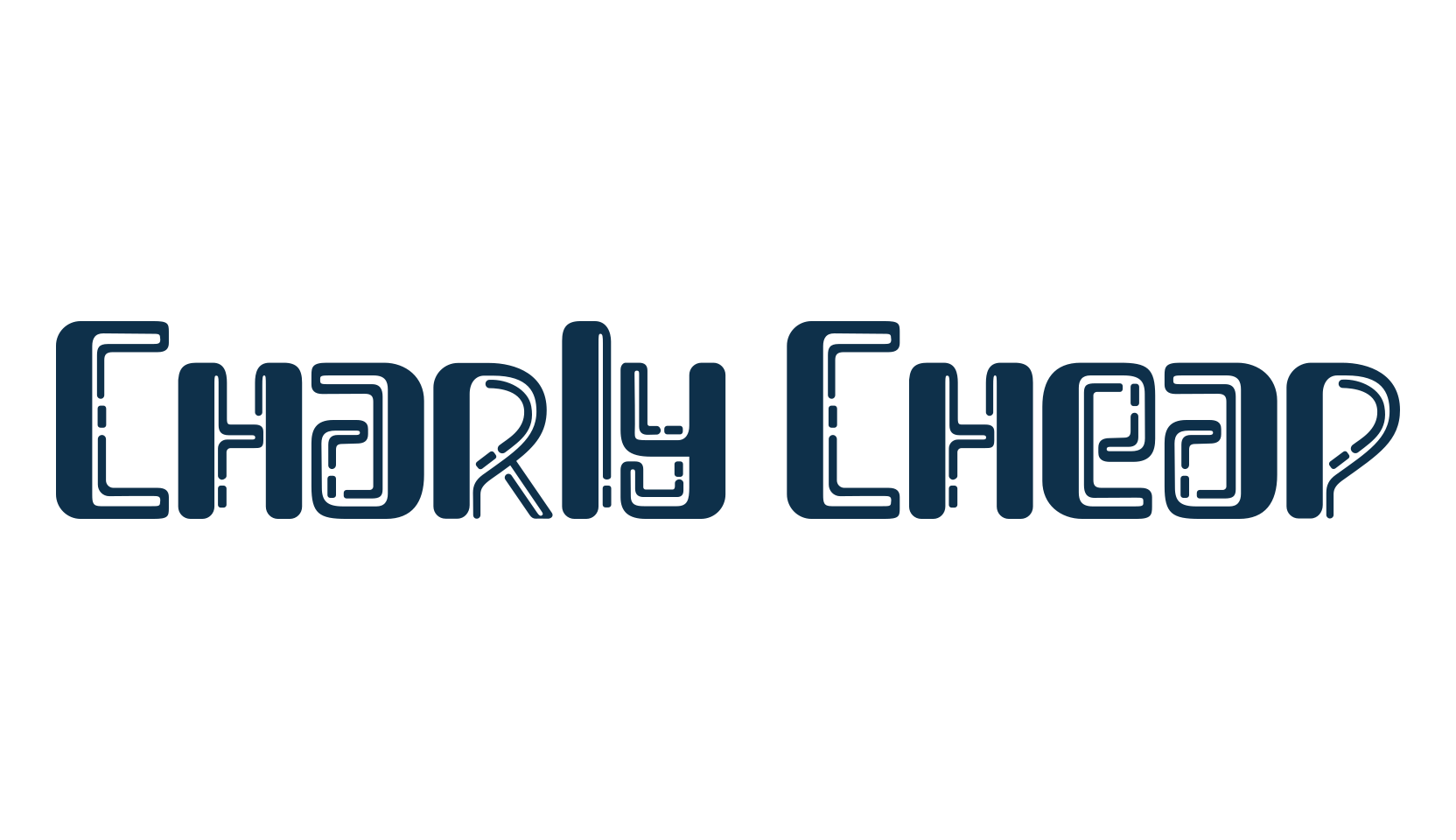 Charly Cheap, decorative font preview