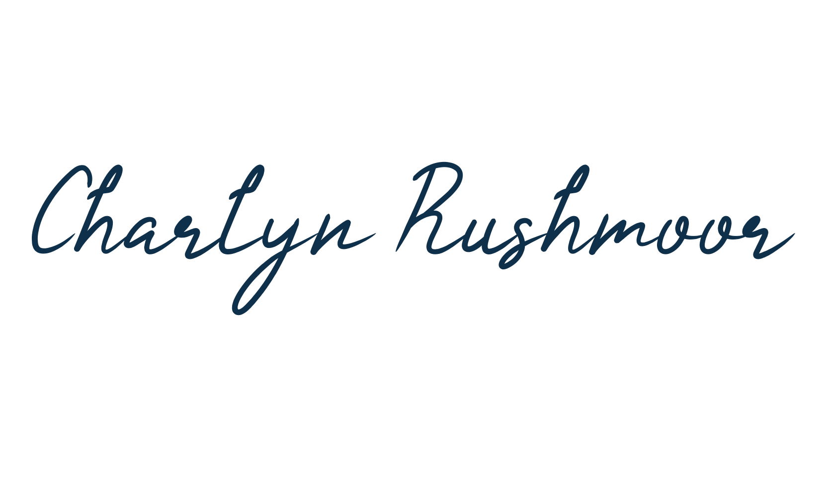 Charlyn Rushmoor, handwriting font preview