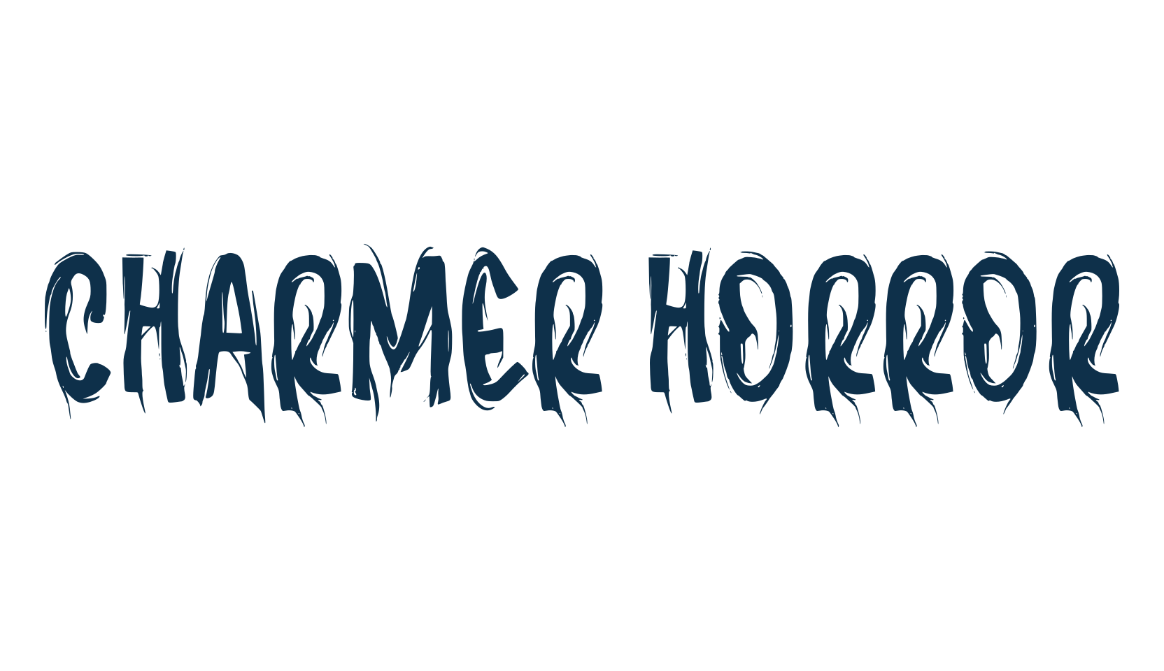 Charmer Horror, halloween font preview