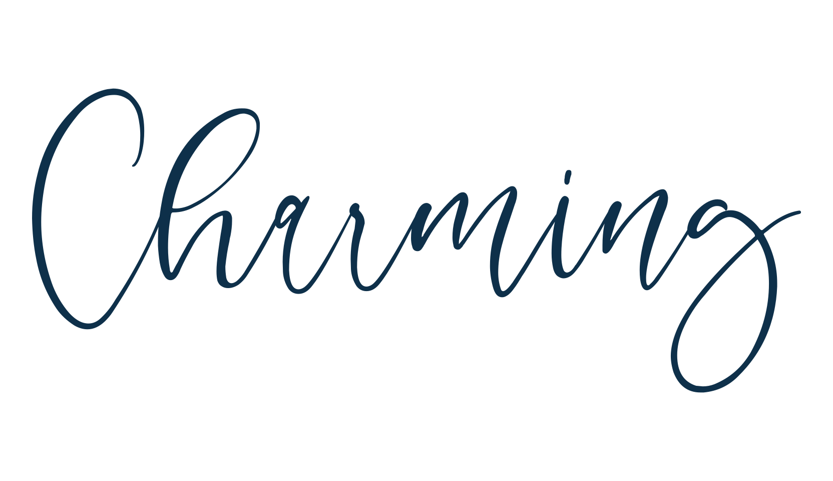 Charming, calligraphy font preview