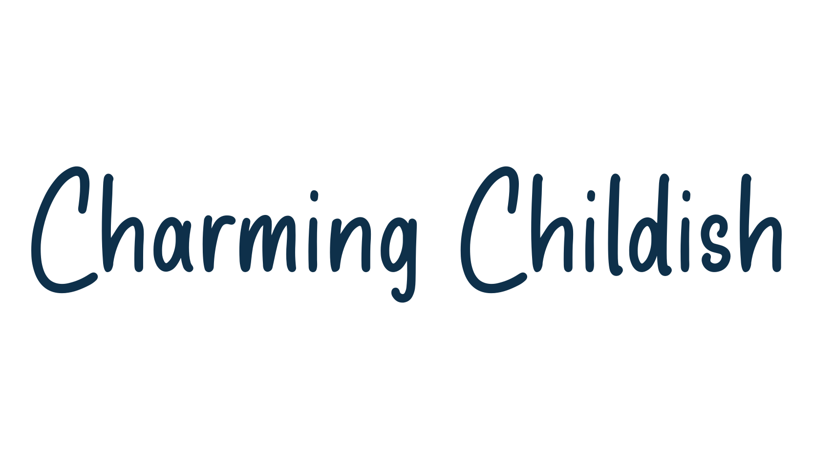 Charming Childish, handwriting font preview
