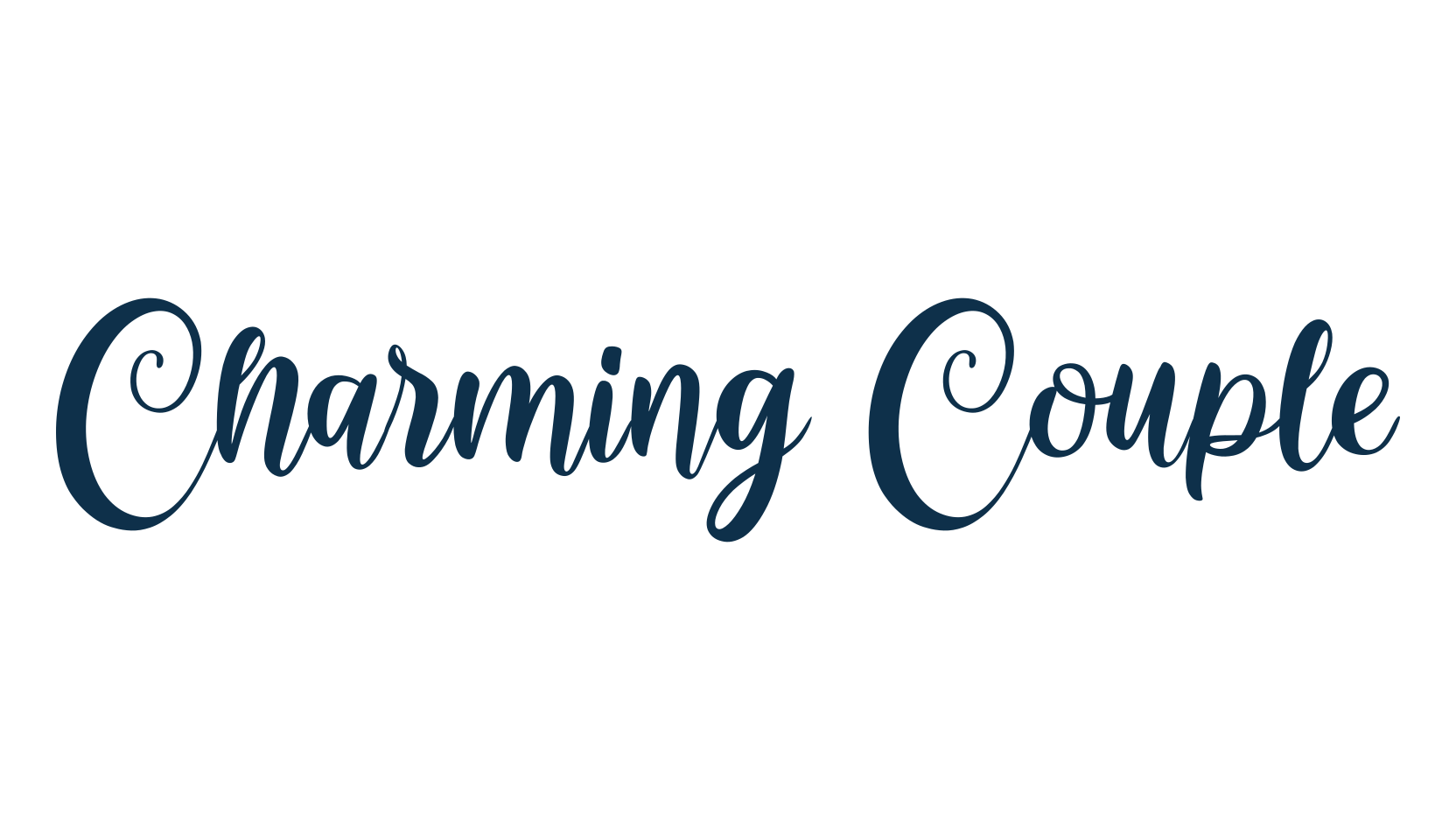 Charming Couple, calligraphy font preview