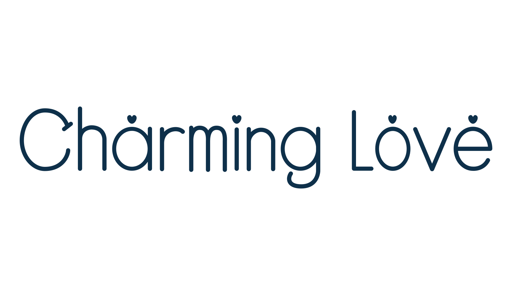 Charming Love, cartoon font preview