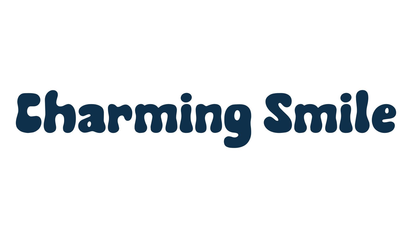 Charming Smile, fancy groovy decorative font preview