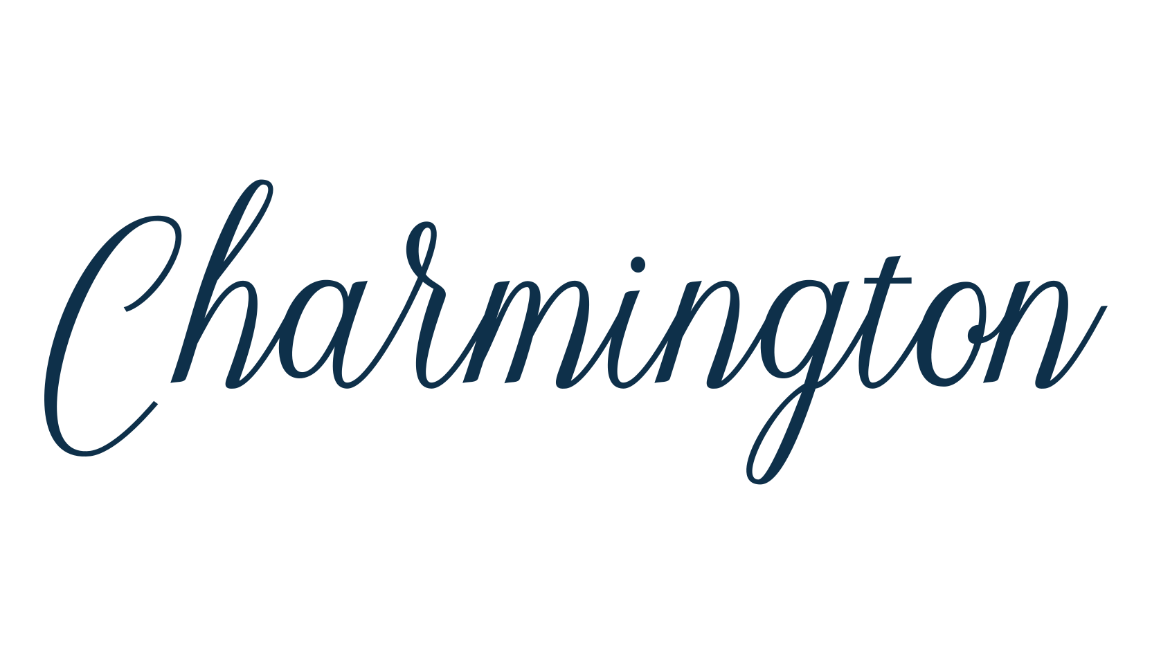 Charmington, script calligraphy fancy decorative font preview