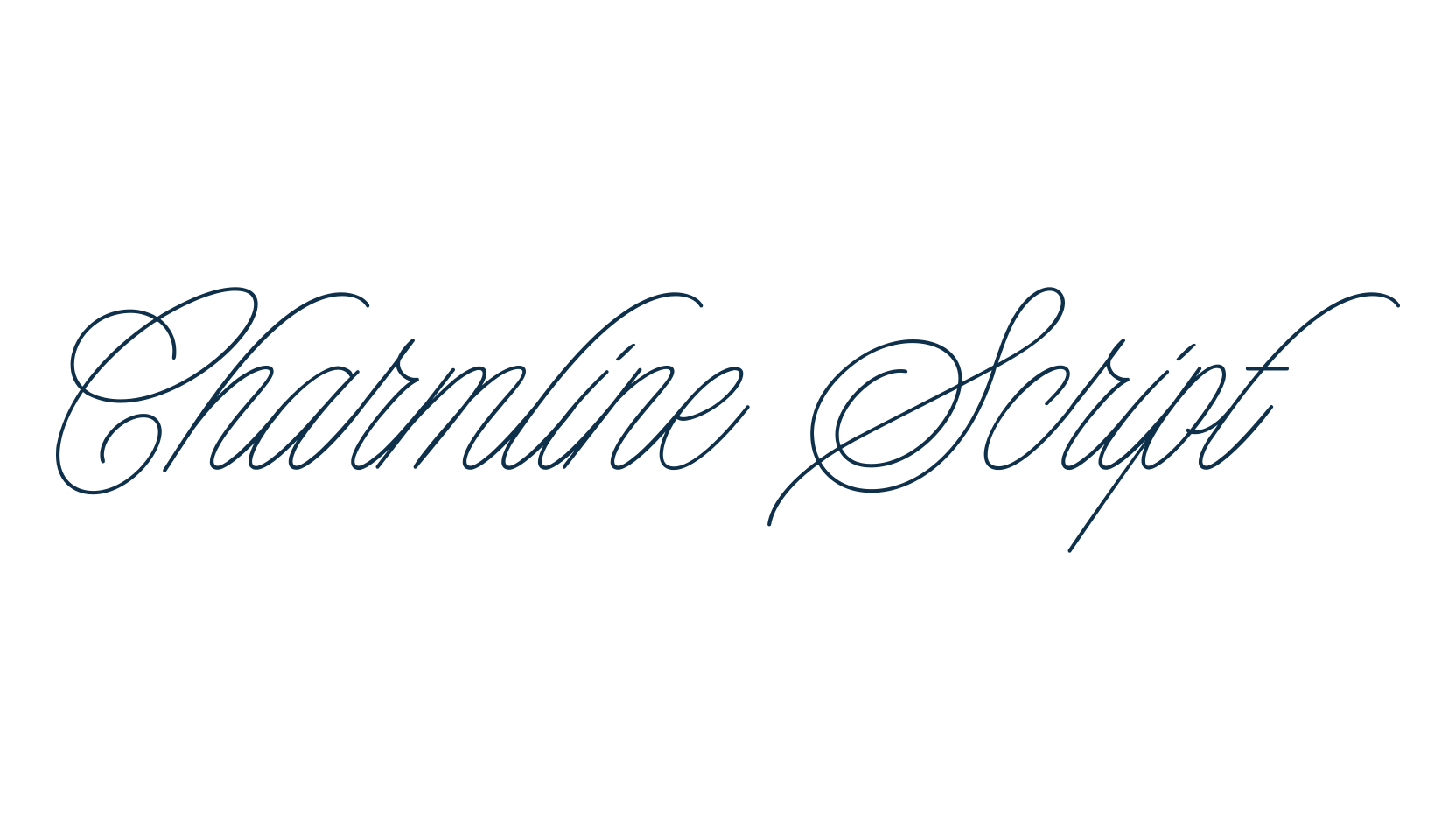 Charmline Script, calligraphy font preview