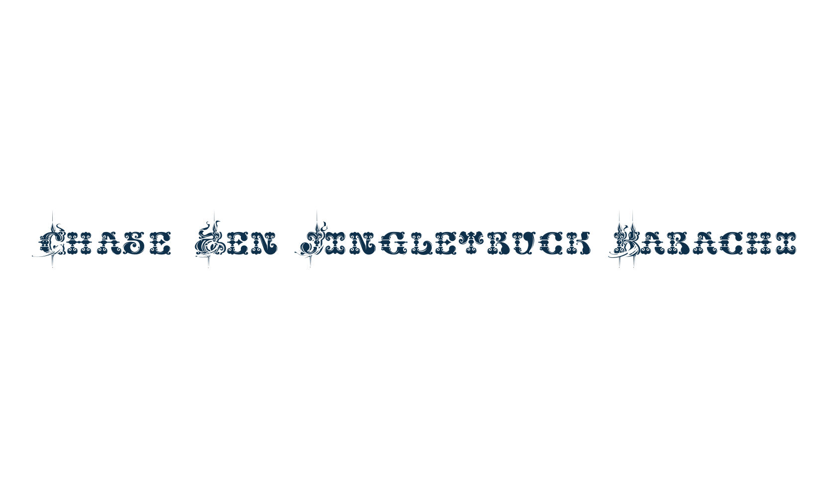 Chase Zen Jingletruck Karachi, initials font preview