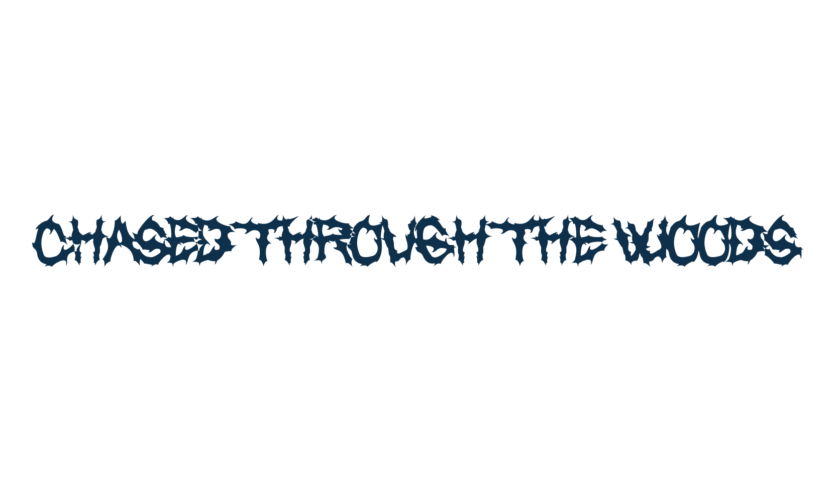 Chased Through The Woods, holiday halloween fancy decorative horror font preview