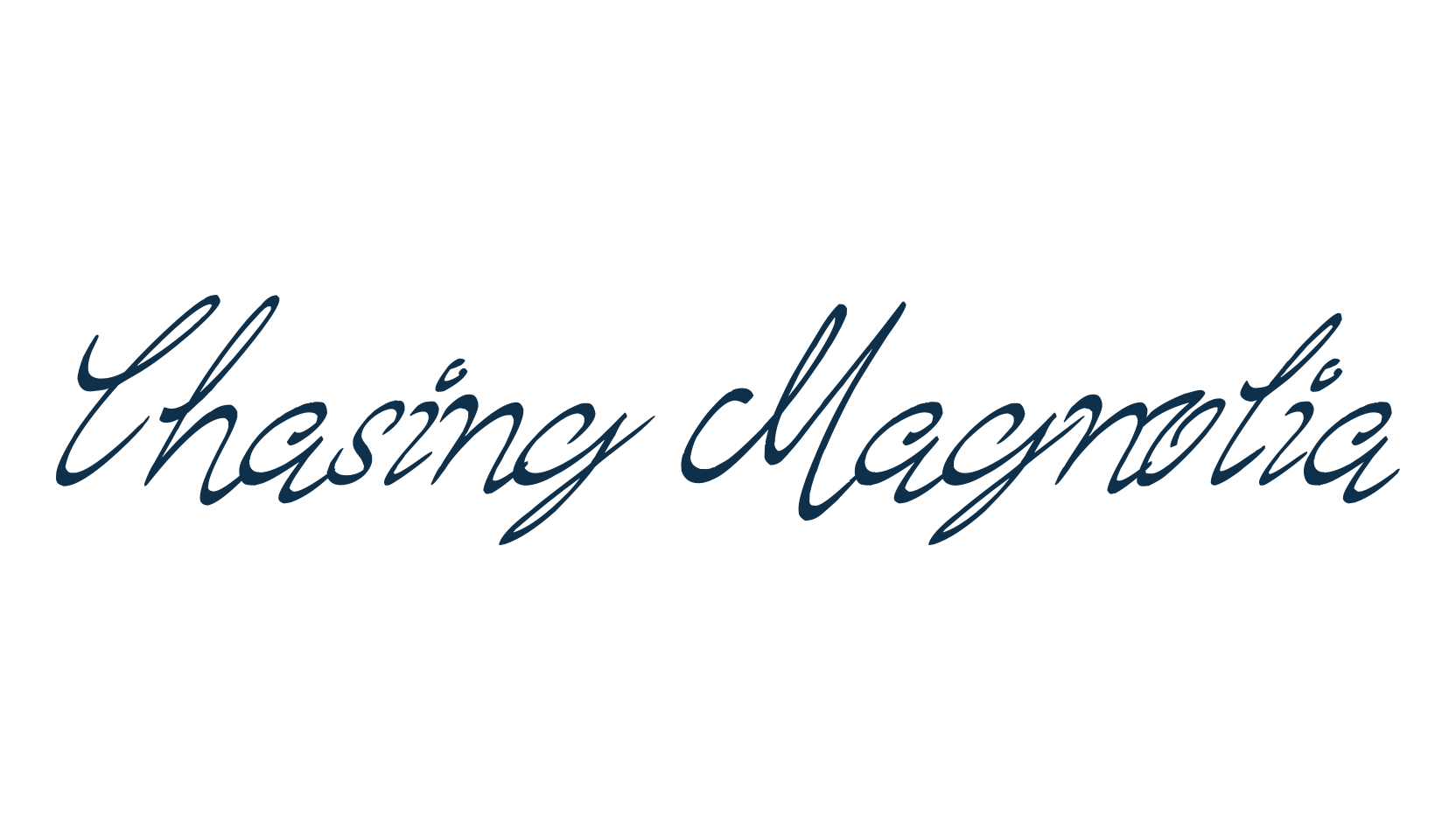 Chasing Magnolia, handwriting font preview
