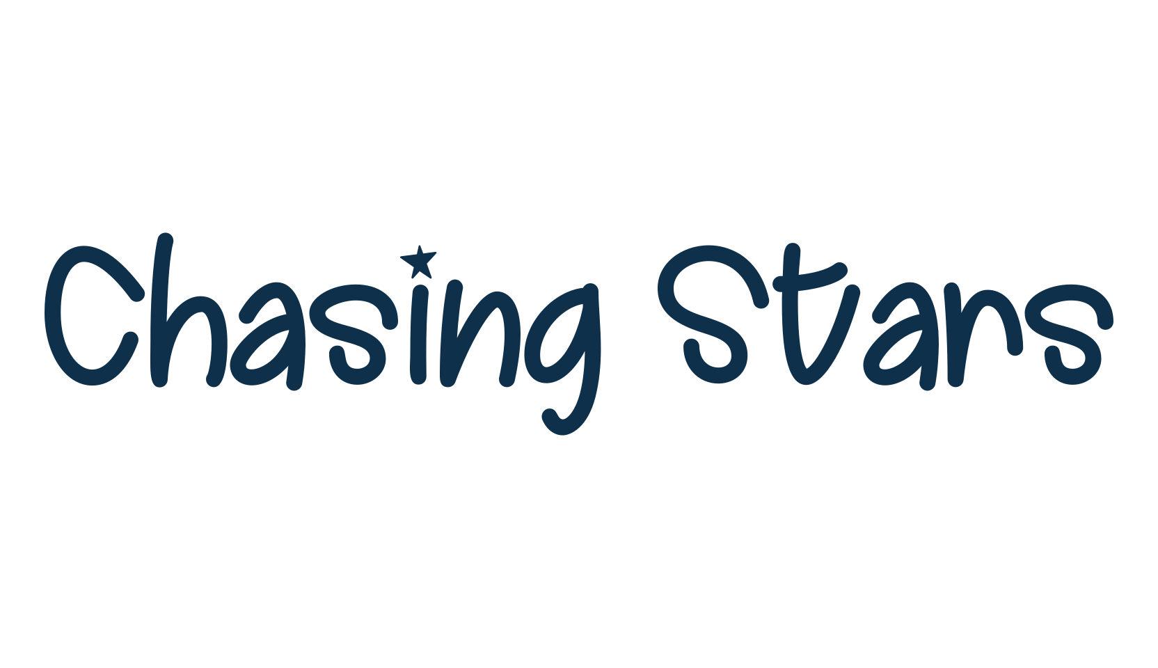 Chasing Stars, handwriting font preview