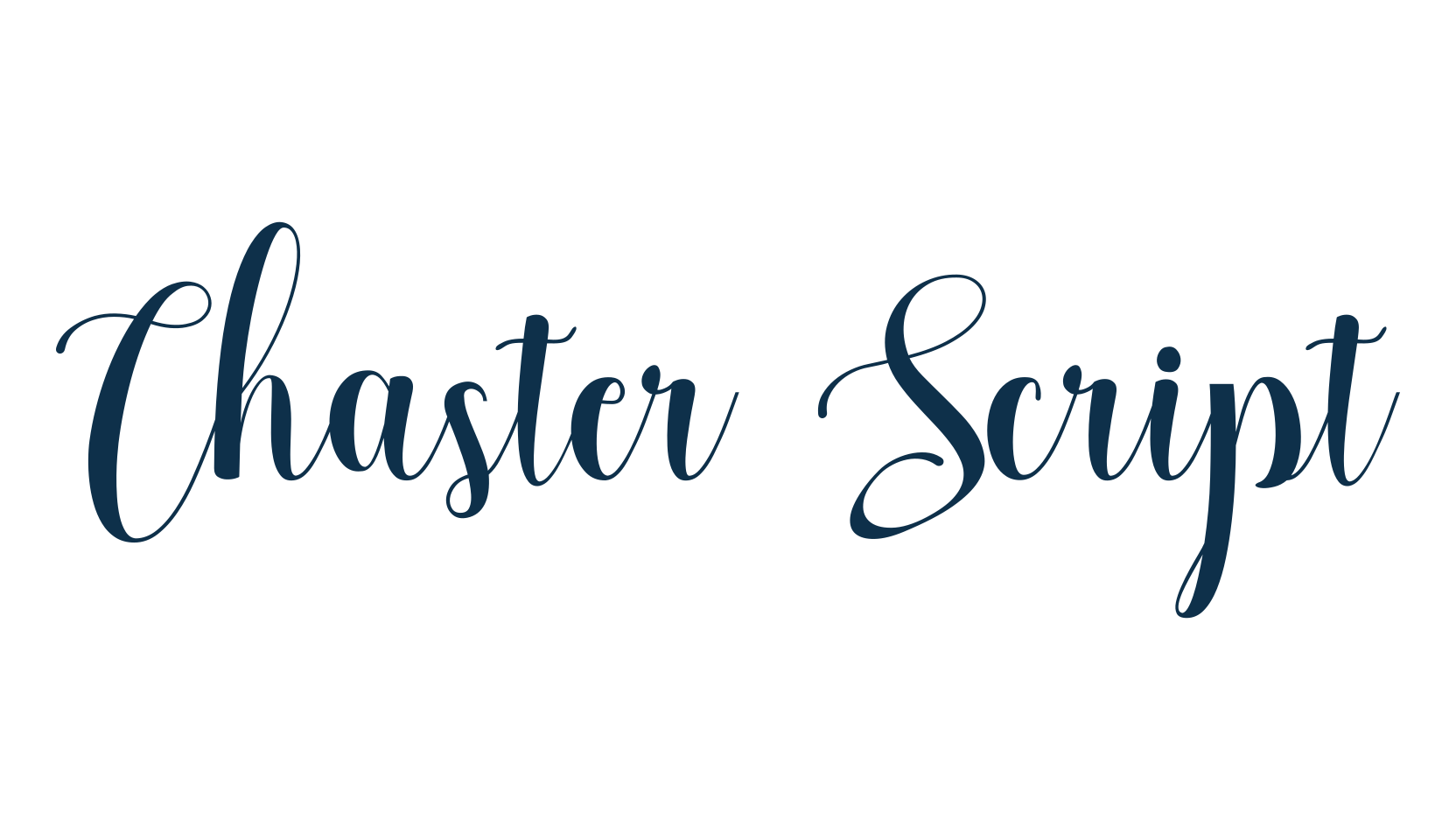 Chaster Script, calligraphy font preview
