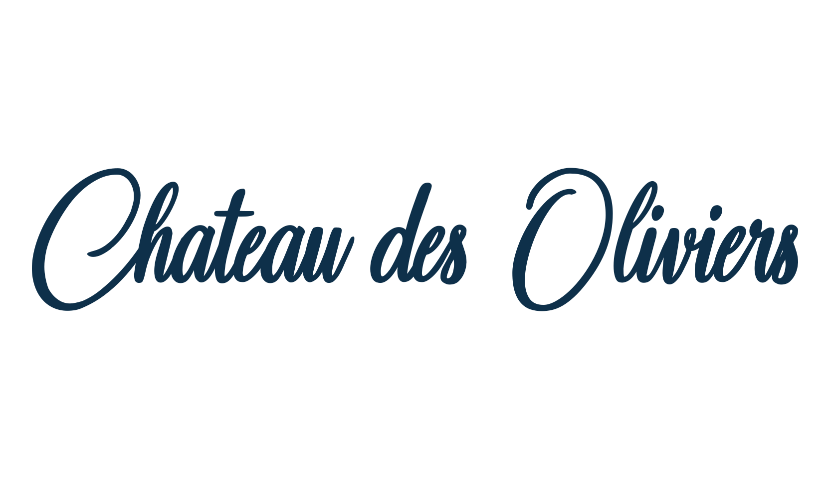 Chateau des Oliviers, script calligraphy fancy decorative font preview