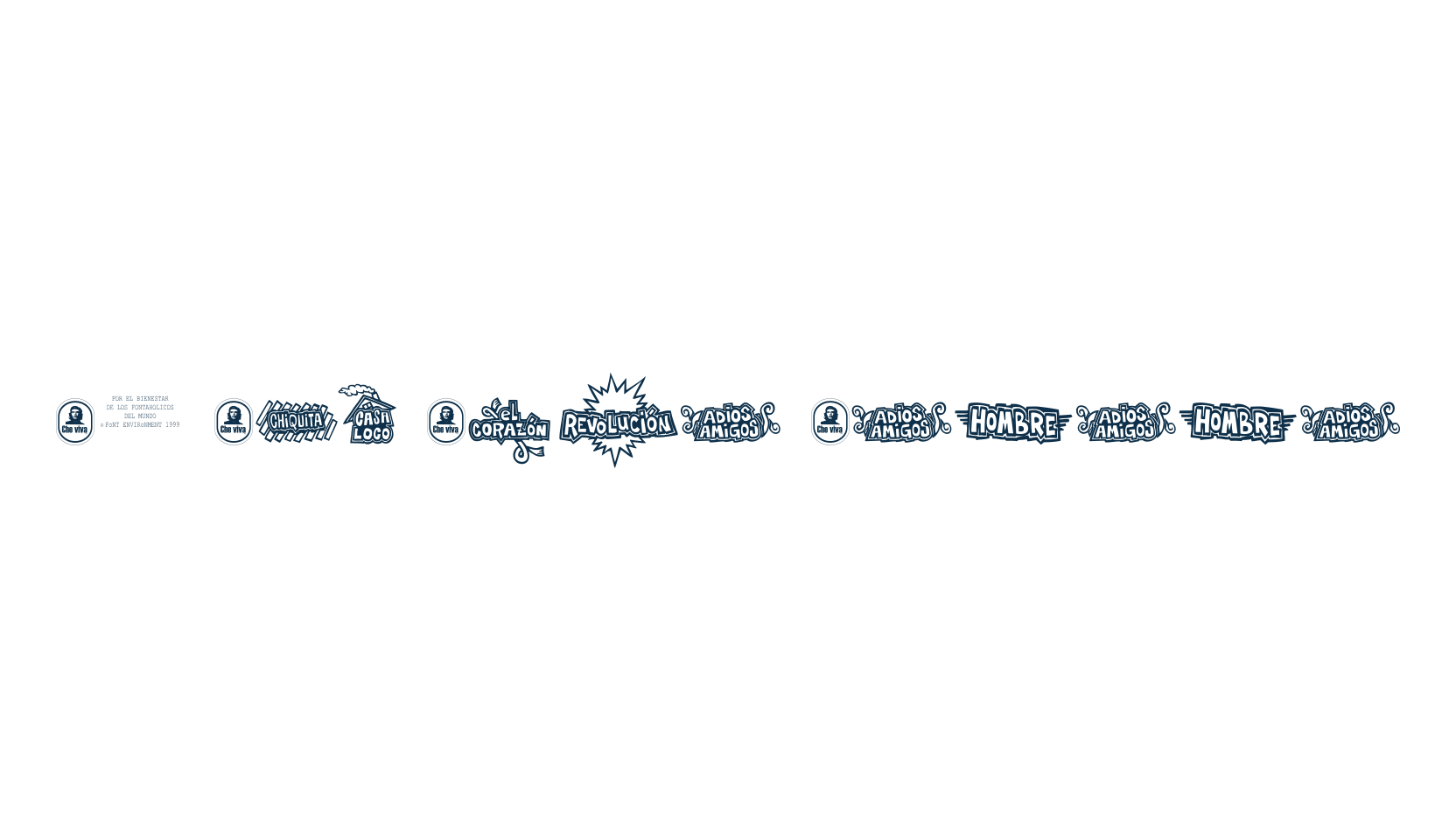 FE Che Viva Banana, fancy decorative font preview