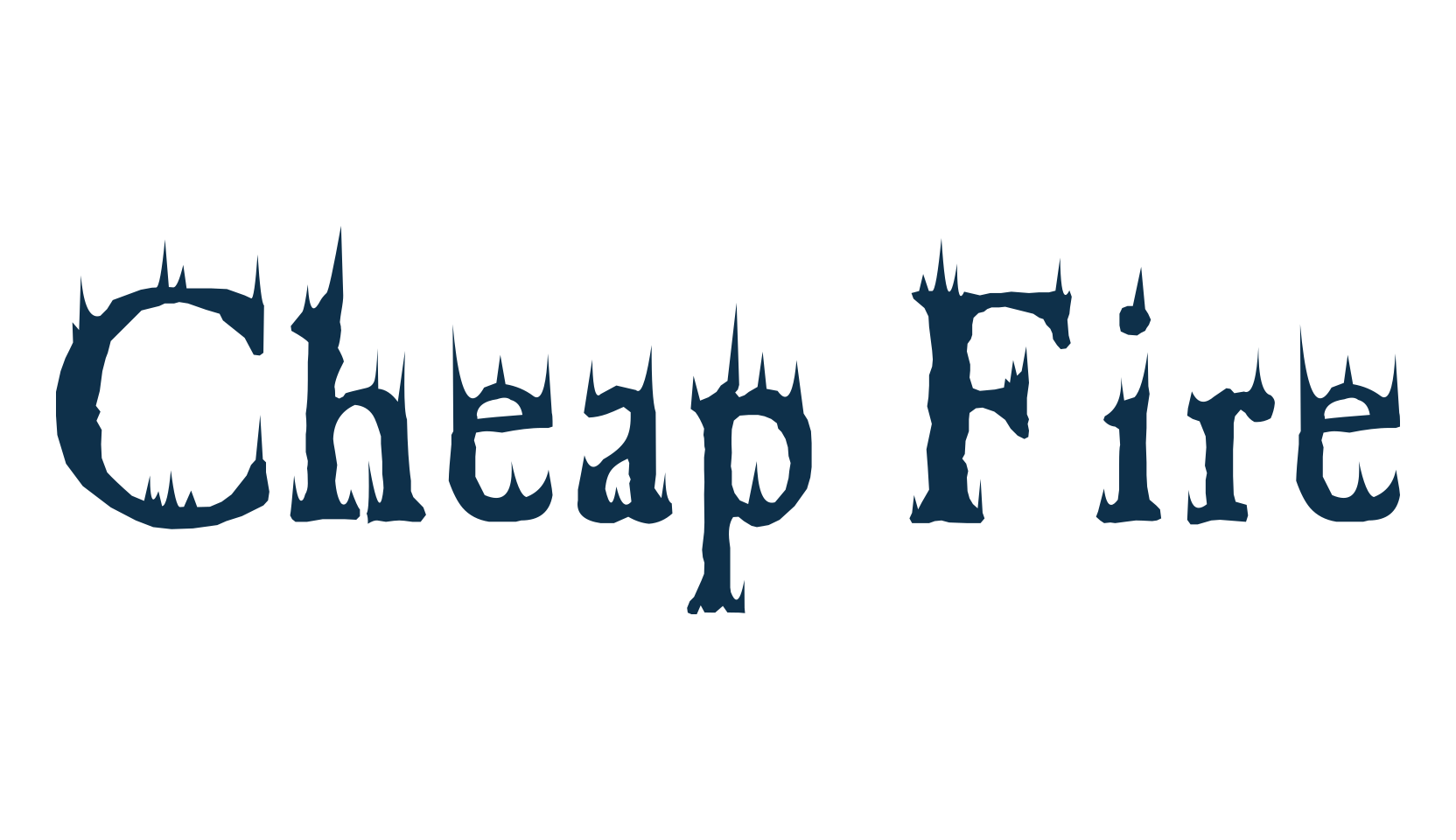 Cheap Fire, fancy fire, ice decorative font preview