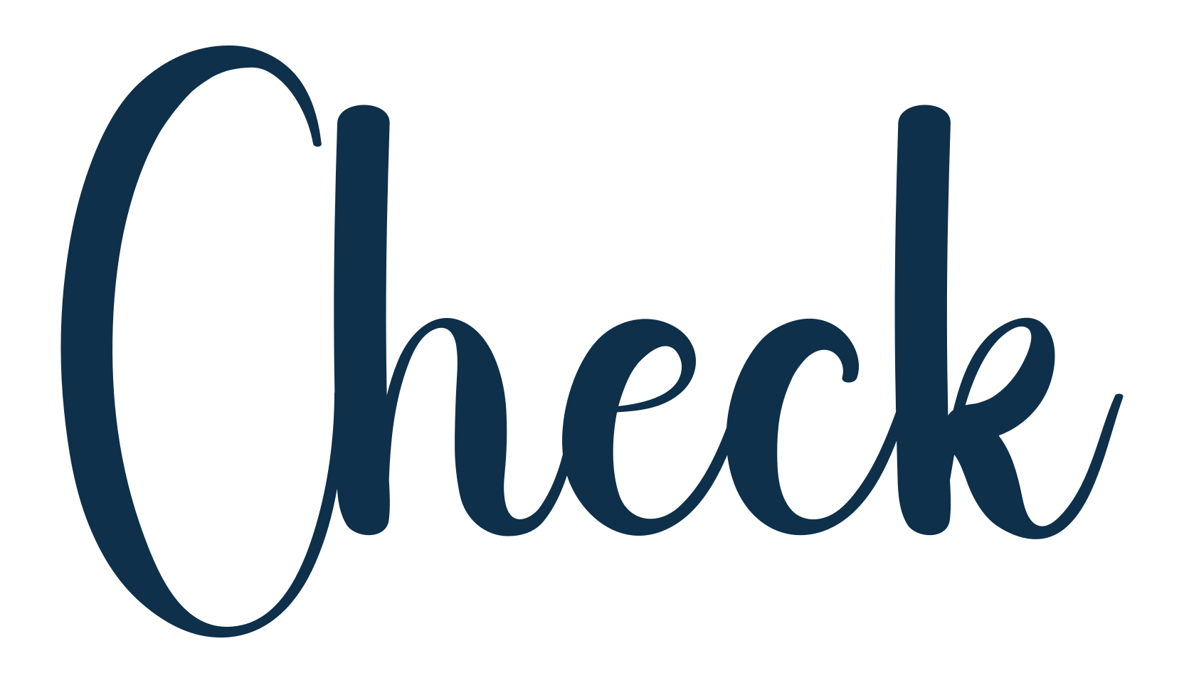 Check, fancy decorative font preview