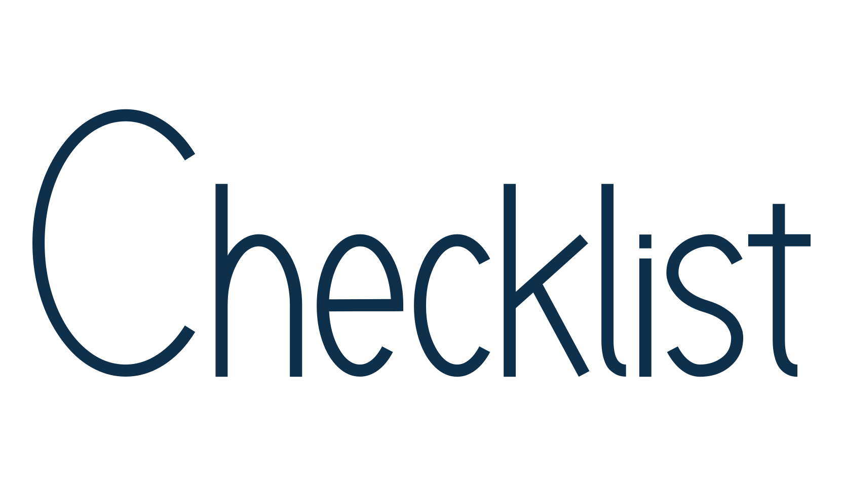 Checklist, sans serif font preview