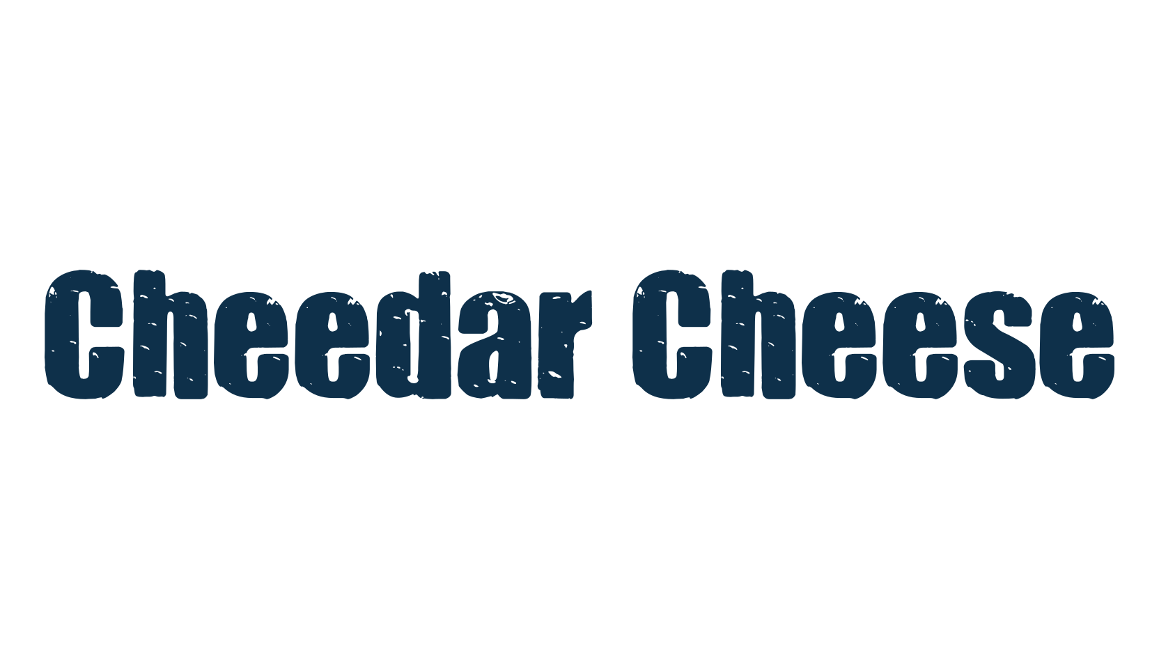 Cheedar Cheese, eroded font preview