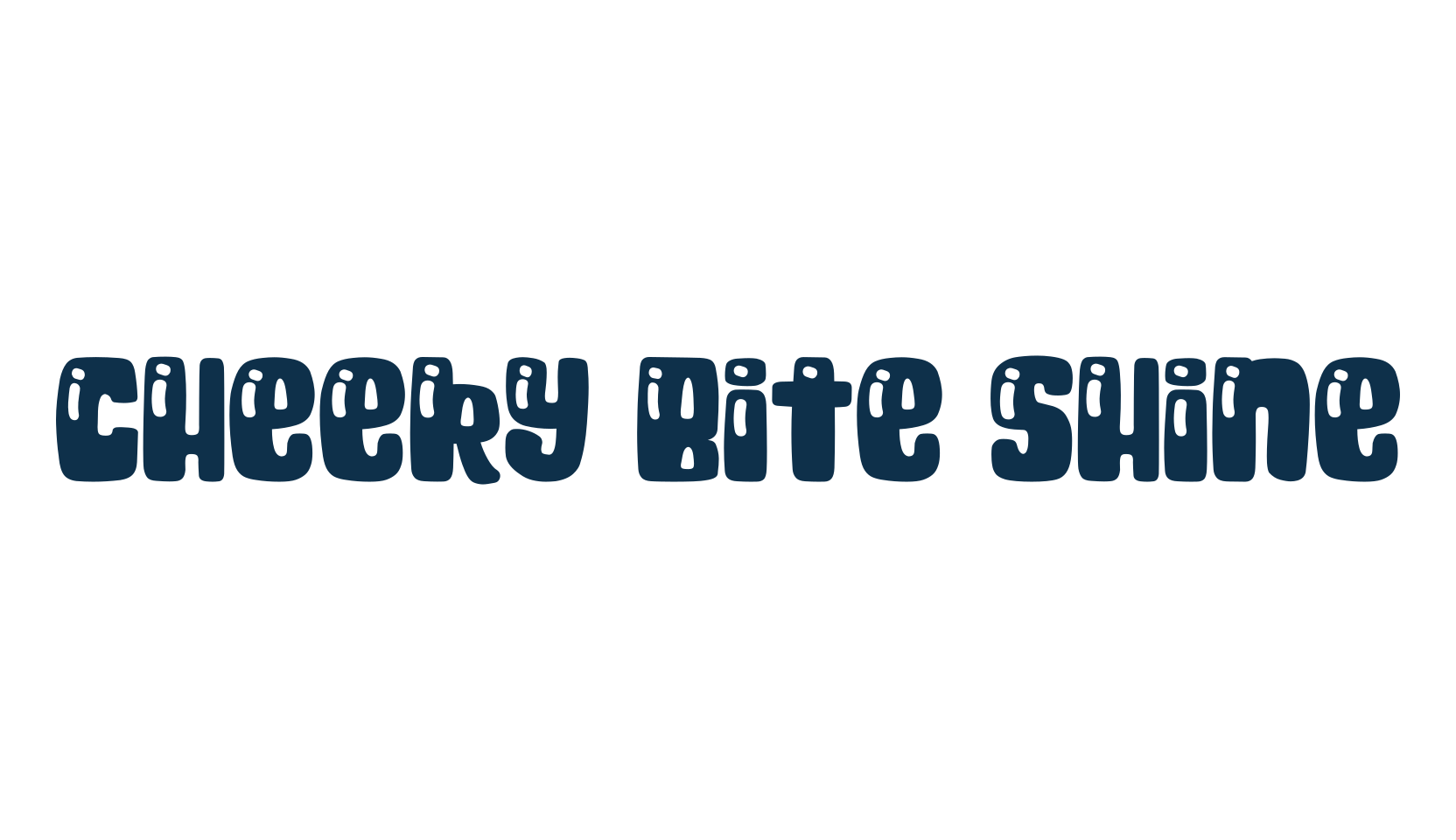 Cheeky Bite Shine, fancy cartoon decorative font preview