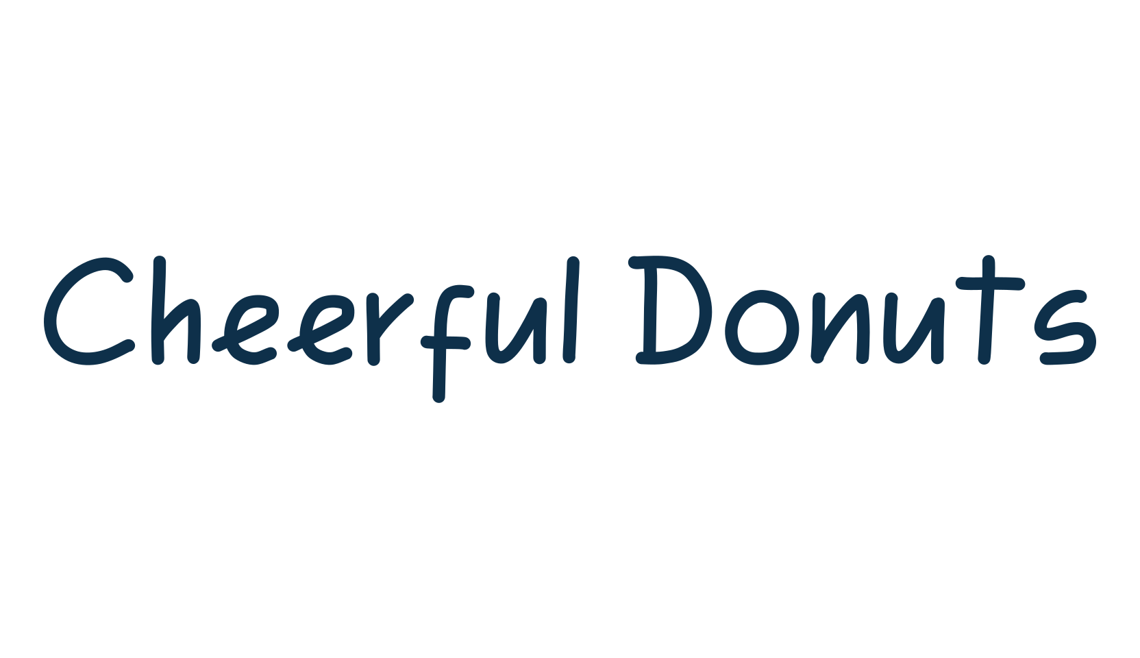 Cheerful Donuts, script handwritten fancy decorative calligraphy font preview
