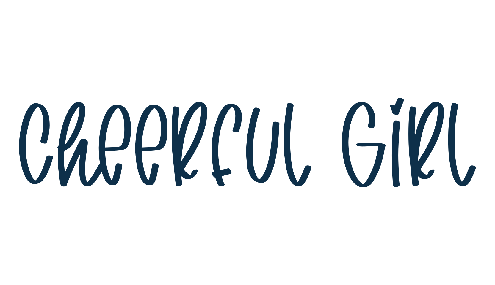 Cheerful Girl, handwriting font preview