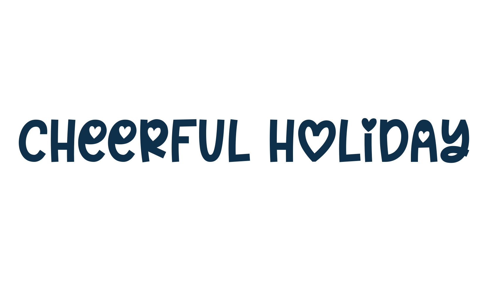 Cheerful Holiday, fancy decorative font preview