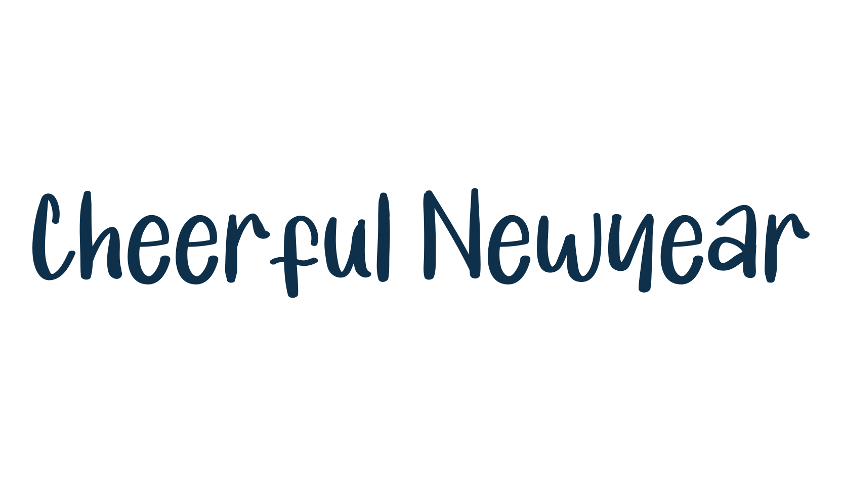 Cheerful Newyear, script handwritten fancy decorative calligraphy font preview