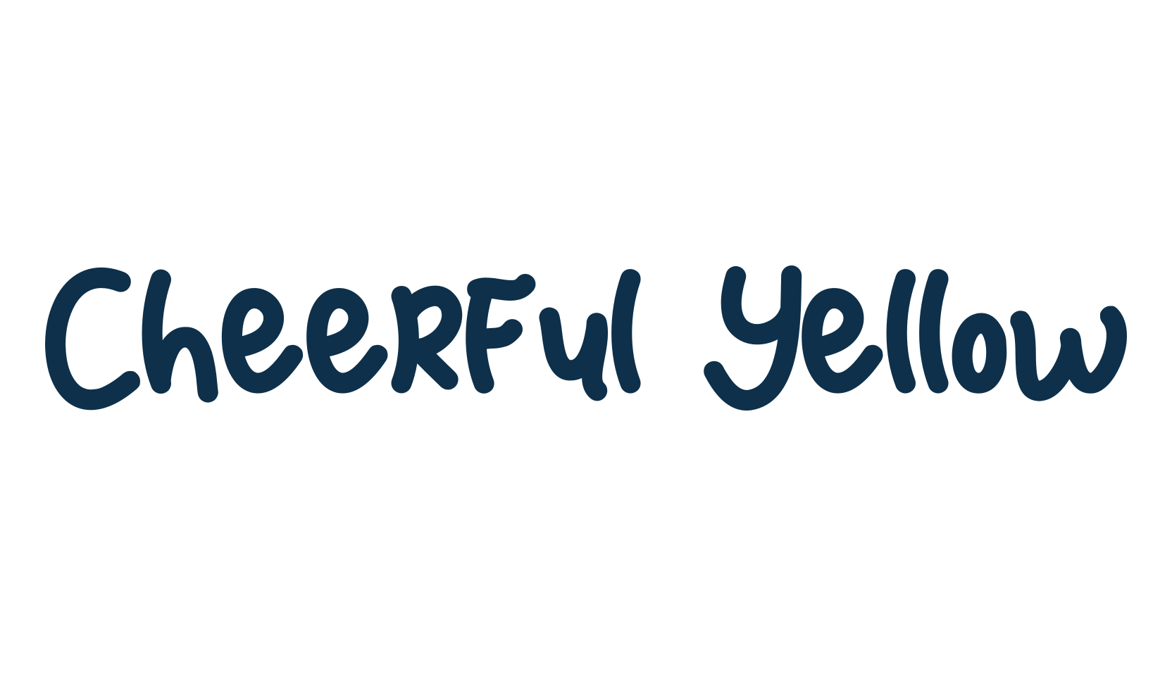 Cheerful Yellow, display market font preview