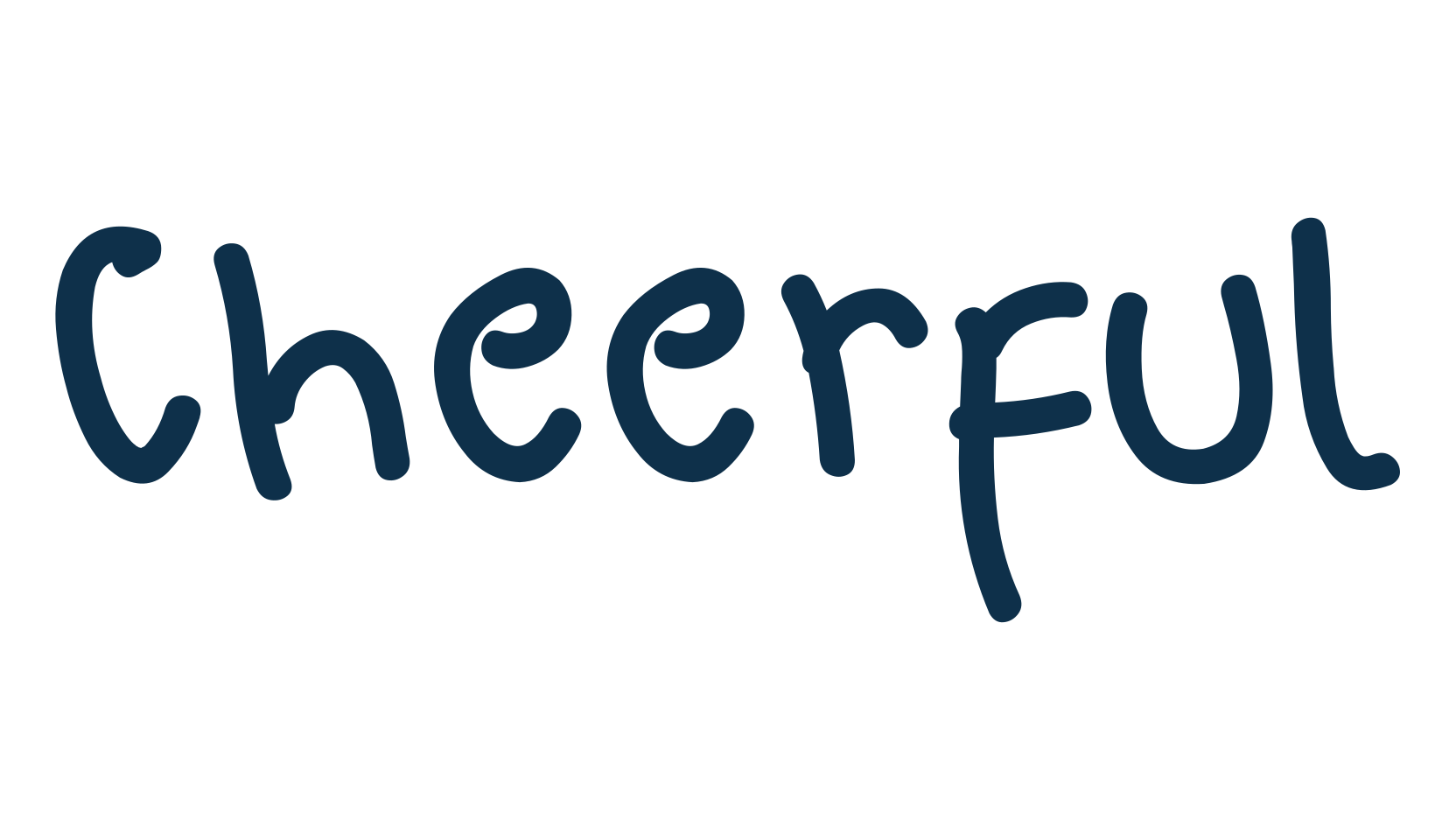 Cheerful, handwriting font preview