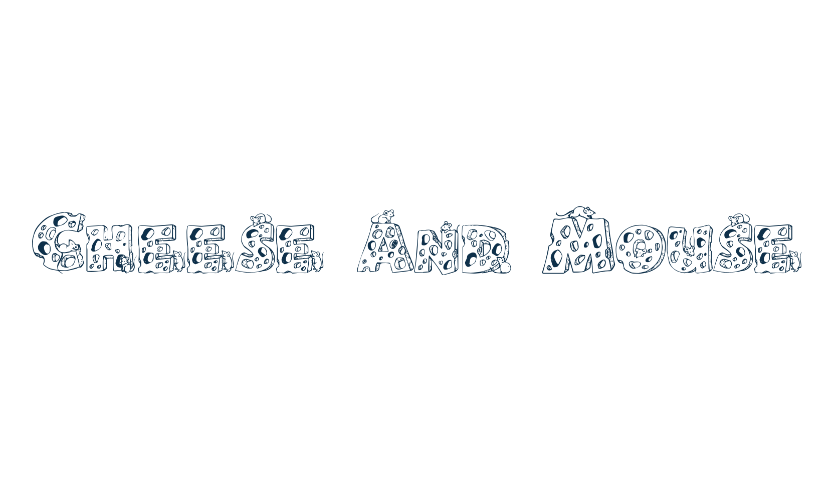 Cheese and Mouse, decorative font preview