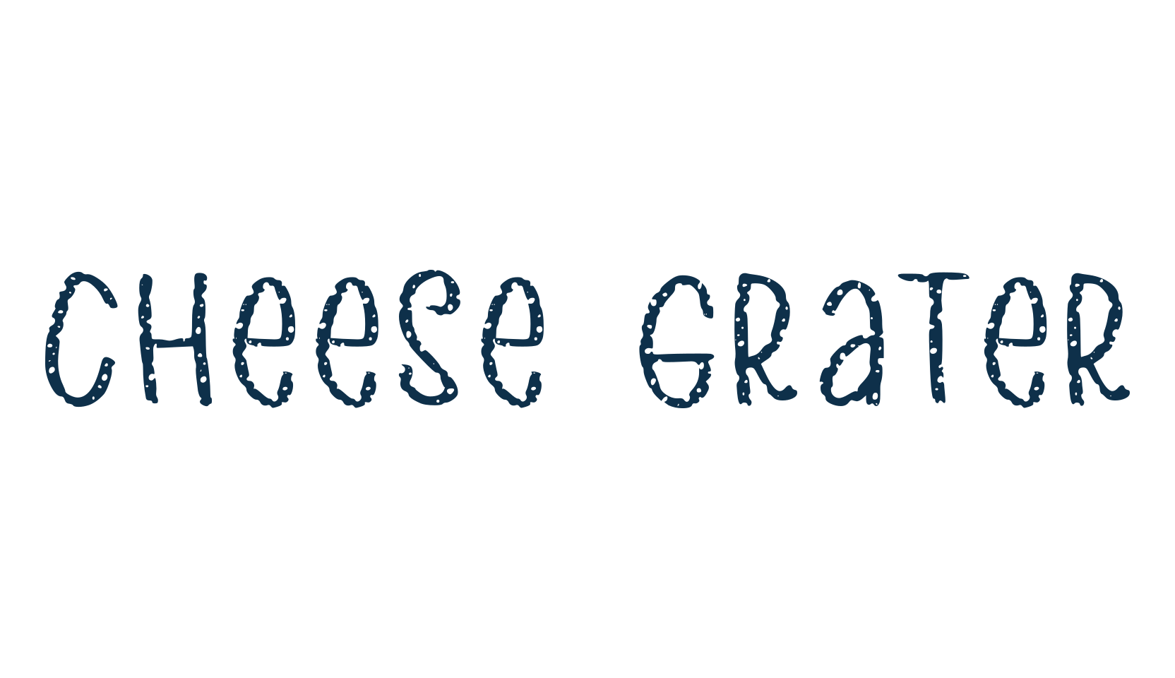 Cheese Grater, decorative font preview
