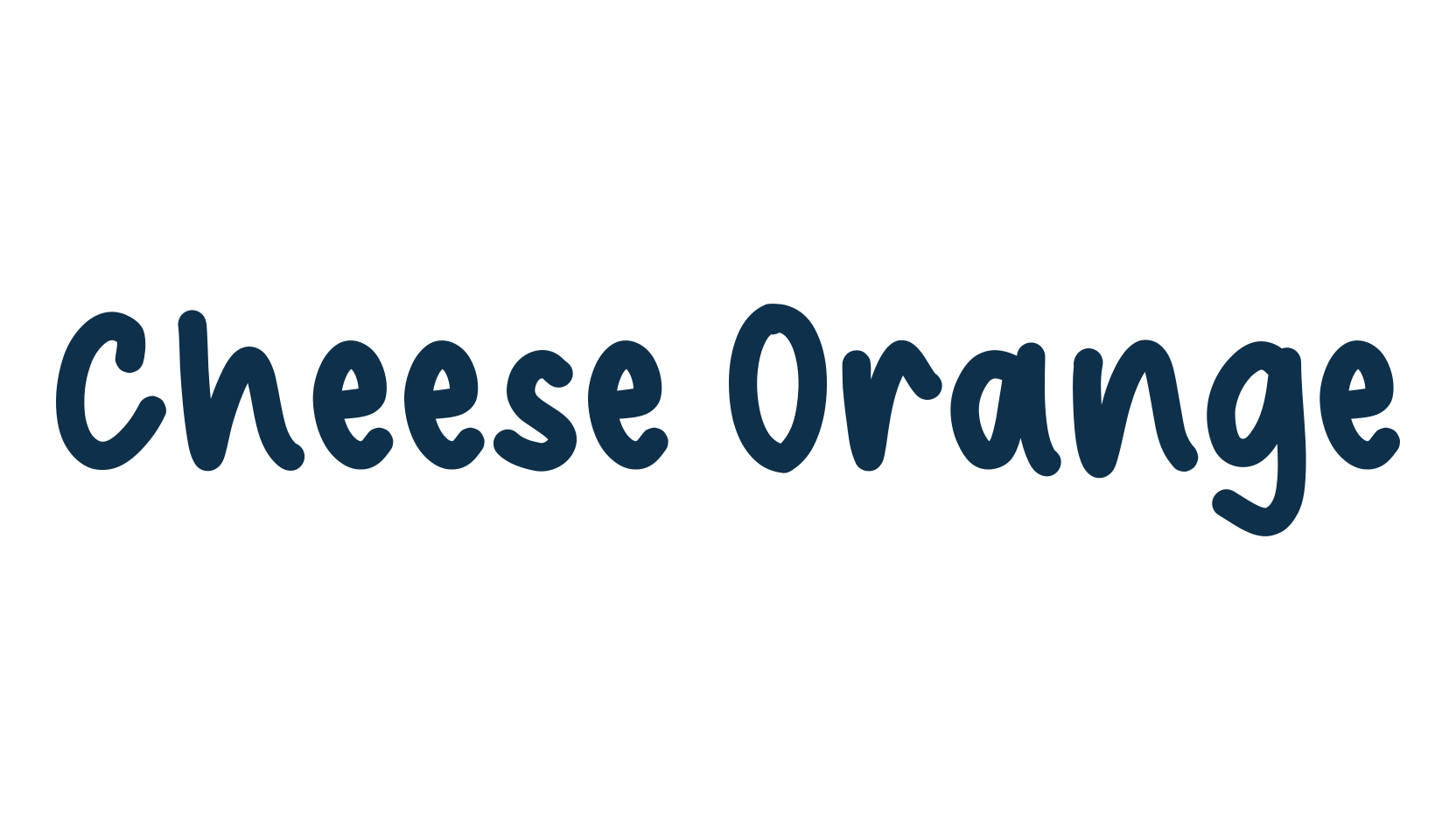 Cheese Orange, handwriting font preview