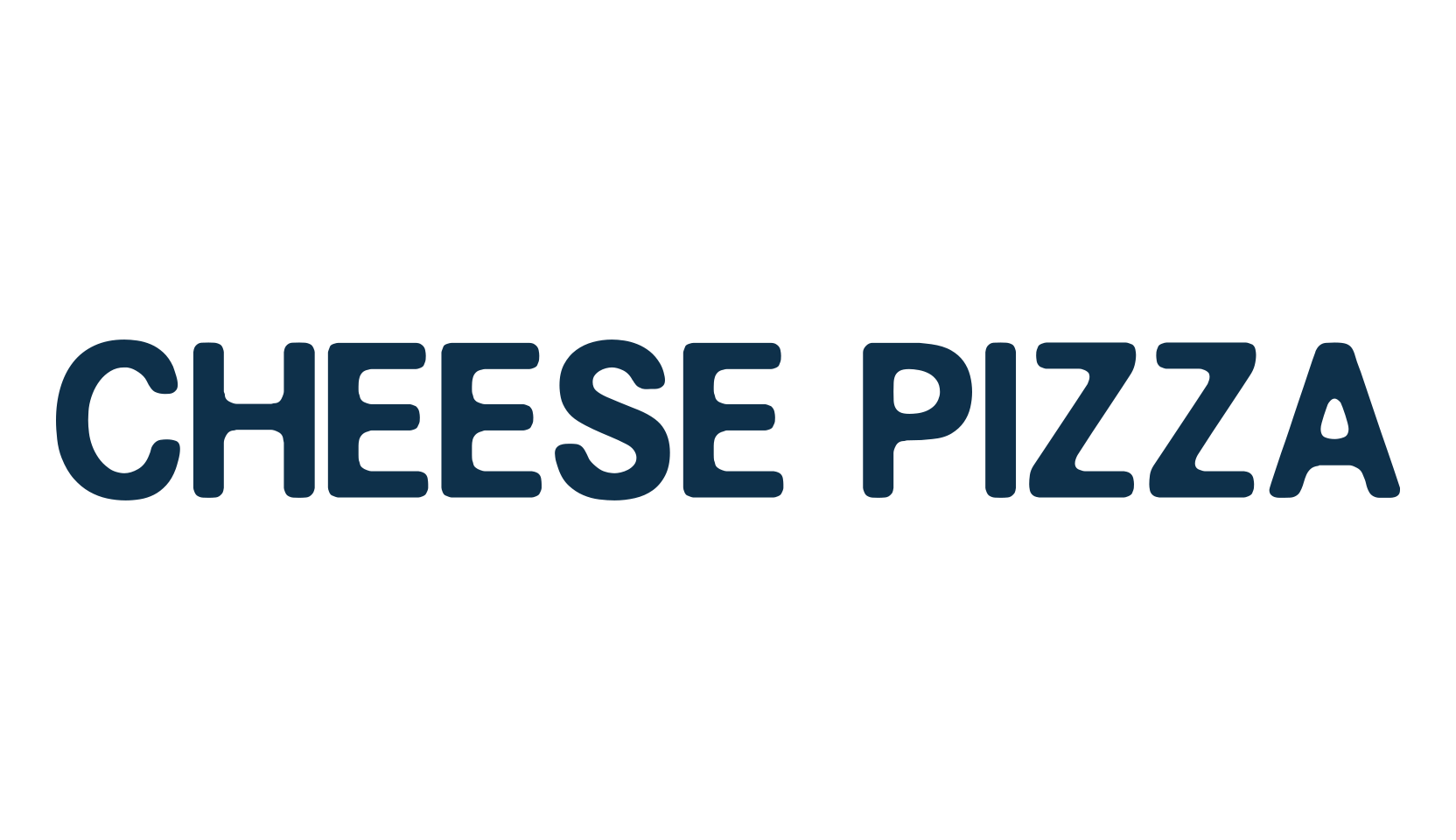 Cheese Pizza, fancy various basic font preview