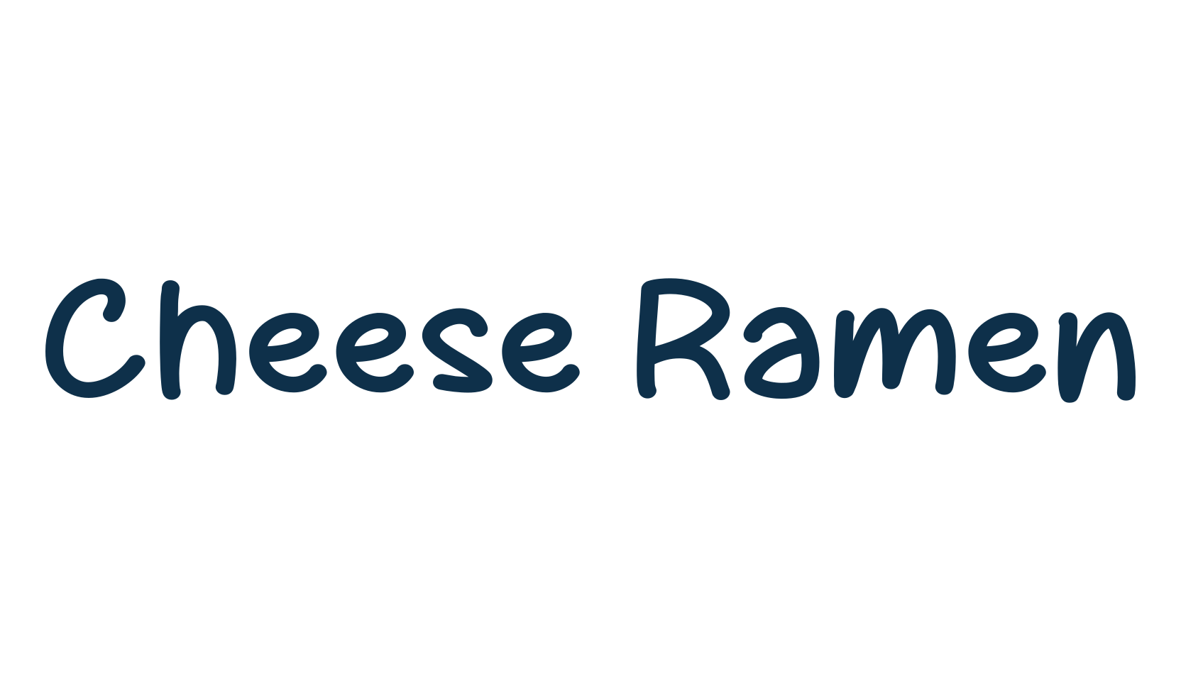 Cheese Ramen, handwriting font preview