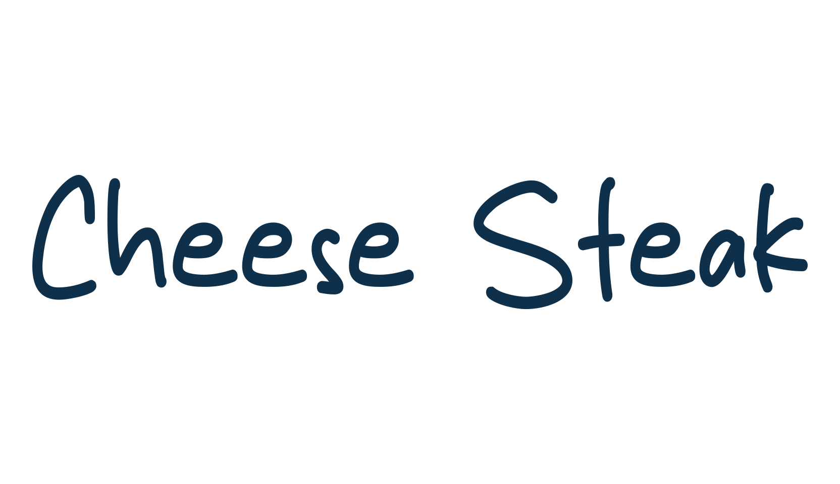 Cheese Steak, handwriting font preview